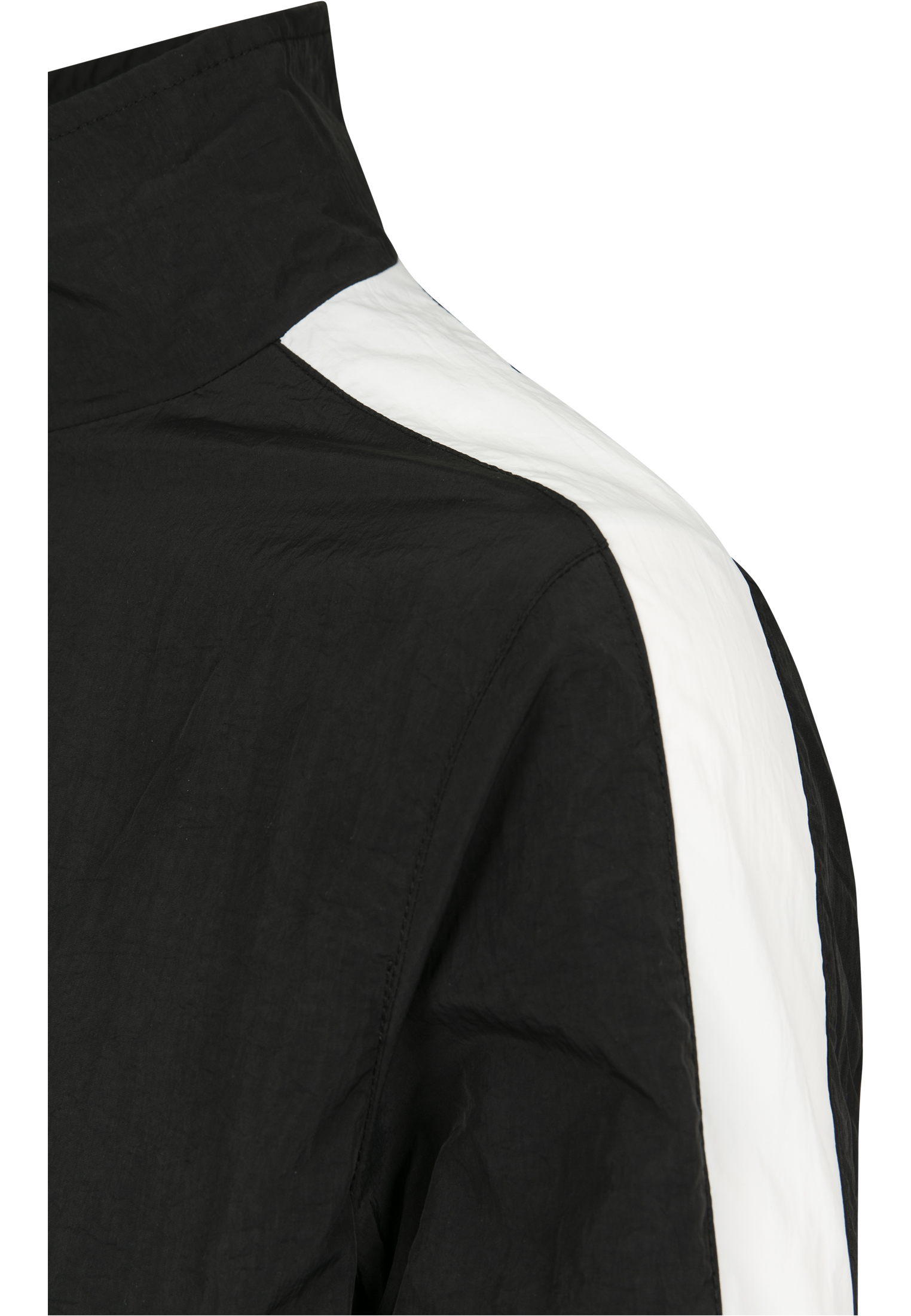 Ladies Short Striped Crinkle Track Jacket blk/wht L - variant image 13