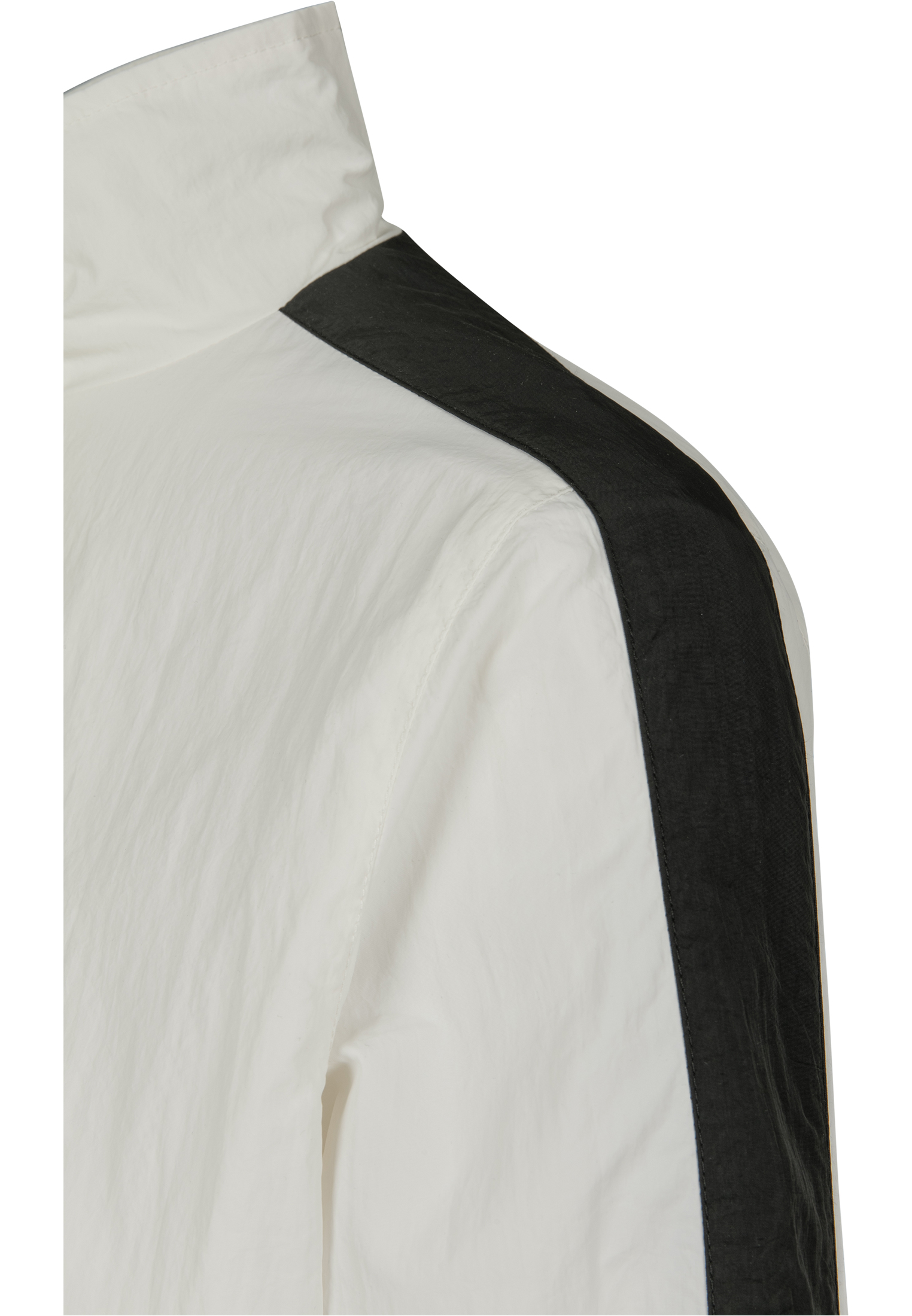 Ladies Short Striped Crinkle Track Jacket wht/blk L - variant image 14