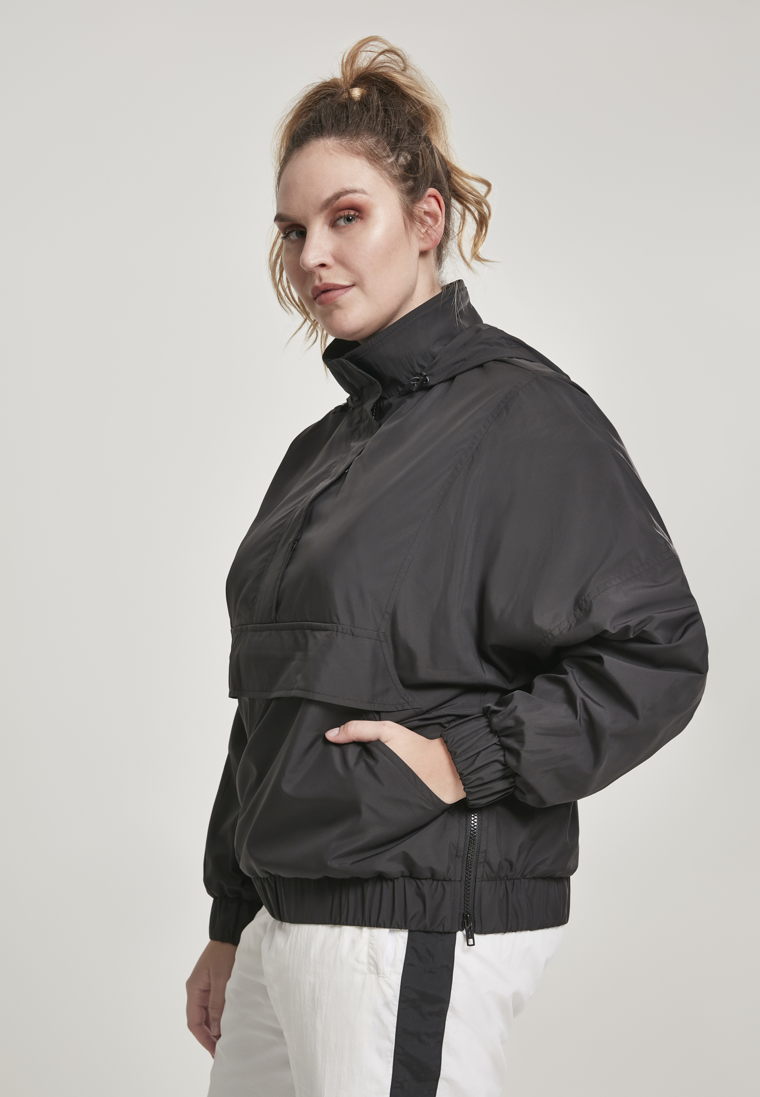 Ladies Panel Pull Over Jacket black 3XL - variant image 1