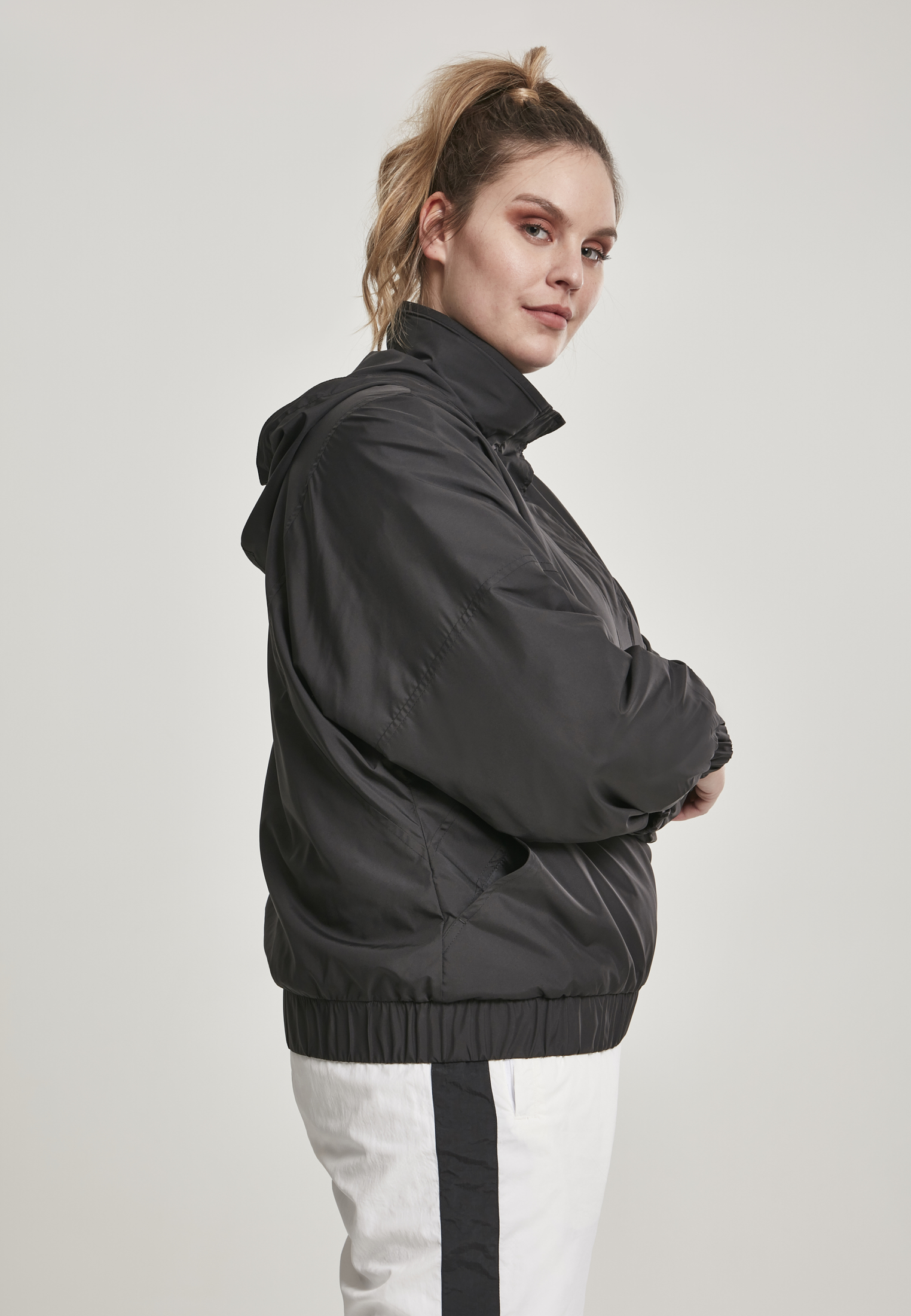 Ladies Panel Pull Over Jacket black 3XL - variant image 3