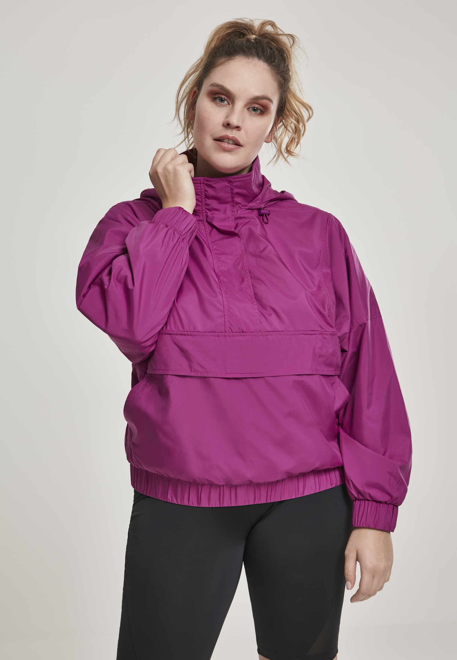 Ladies Panel Pull Over Jacket viola 3XL - variant image 1