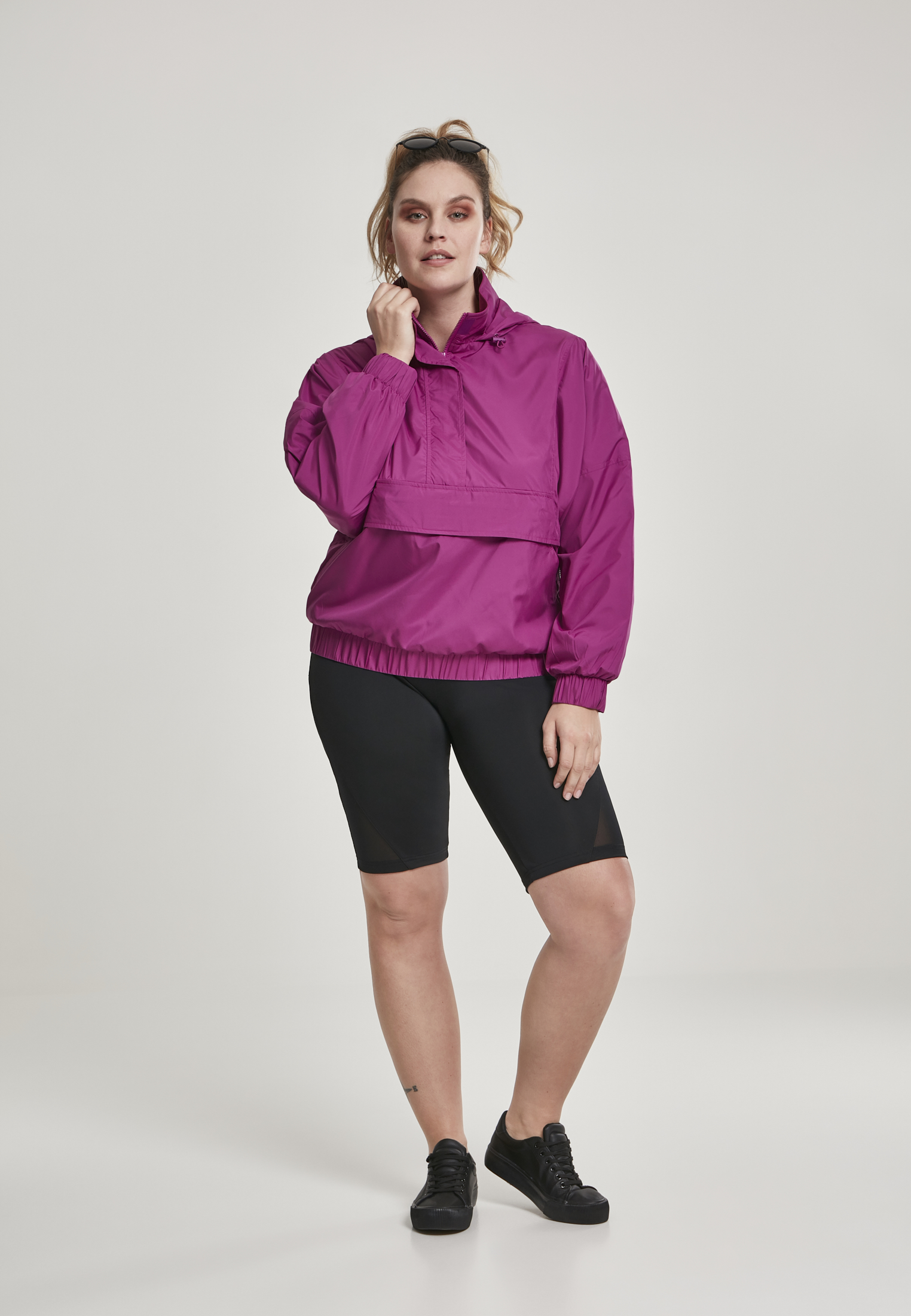 Ladies Panel Pull Over Jacket viola 3XL - variant image 5
