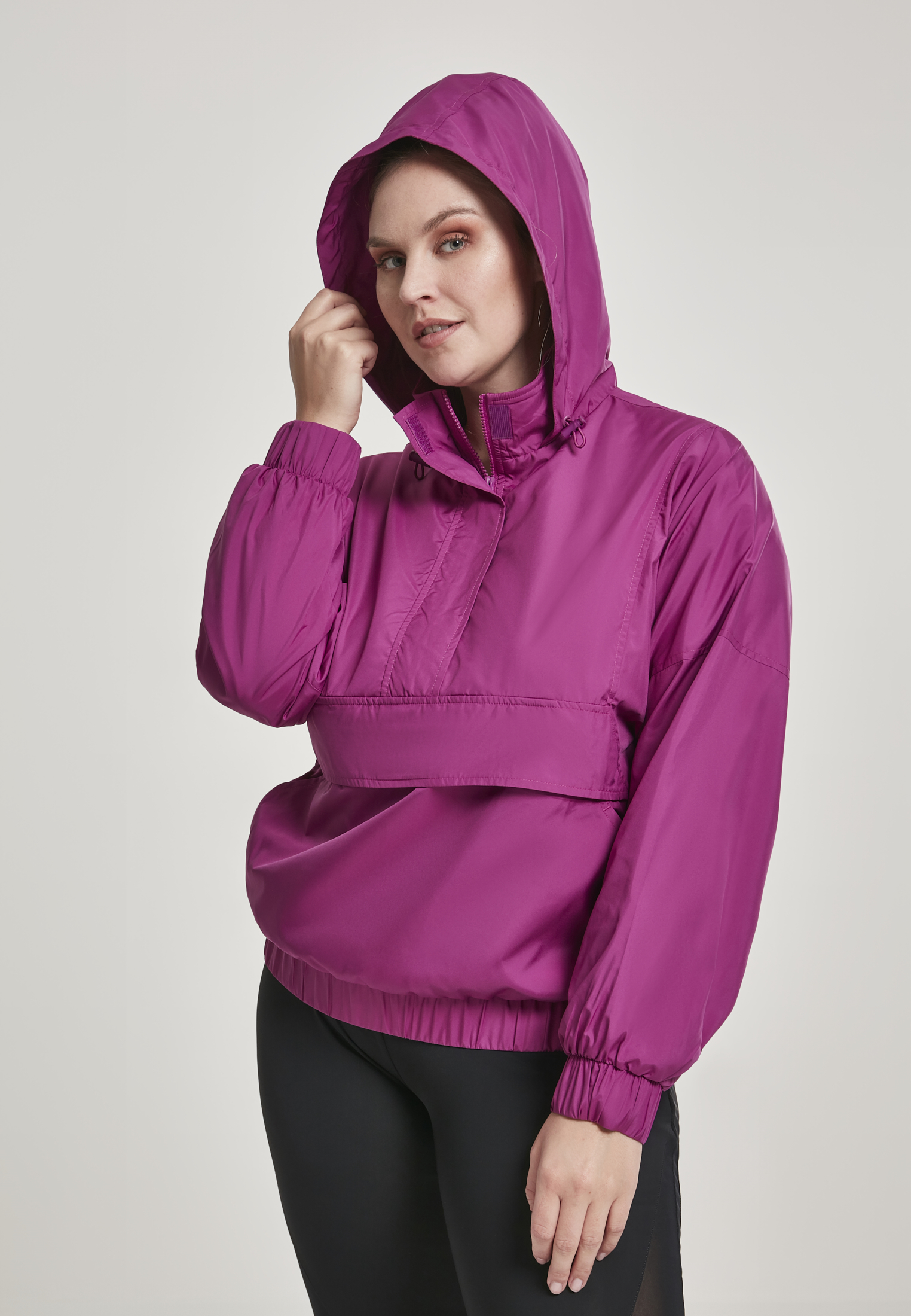 Ladies Panel Pull Over Jacket viola 3XL - variant image 7