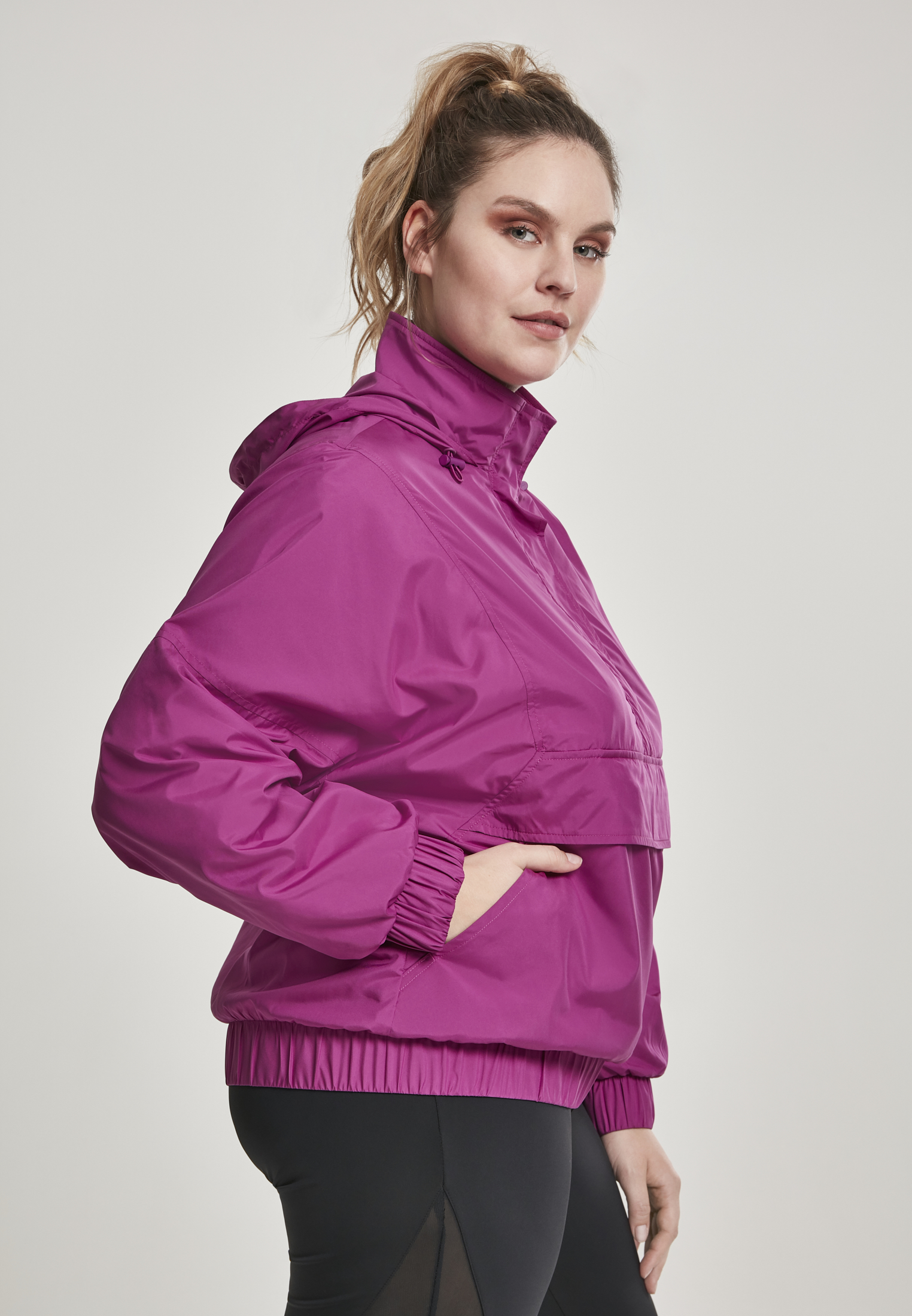Ladies Panel Pull Over Jacket viola 3XL - variant image 4