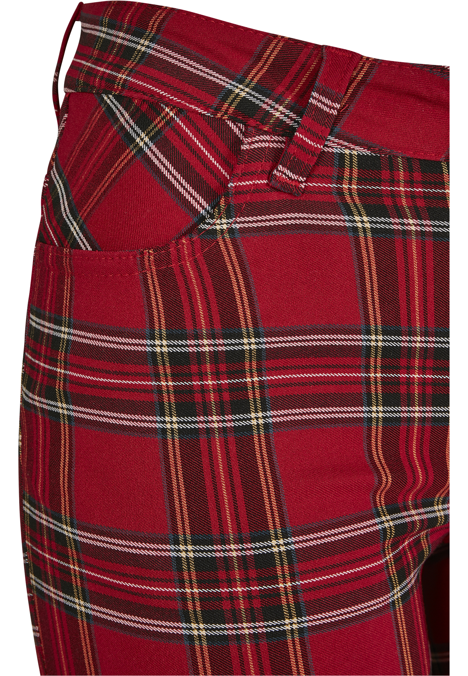 Ladies Skinny Tartan Pants red/blk 26 - variant image 10