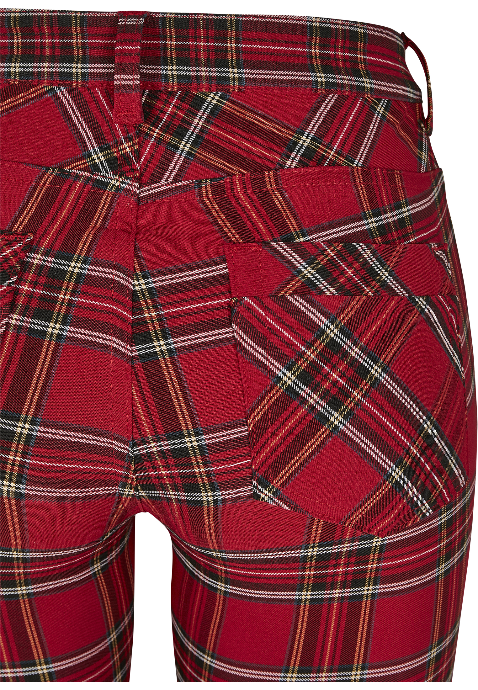 Ladies Skinny Tartan Pants red/blk 26 - variant image 11
