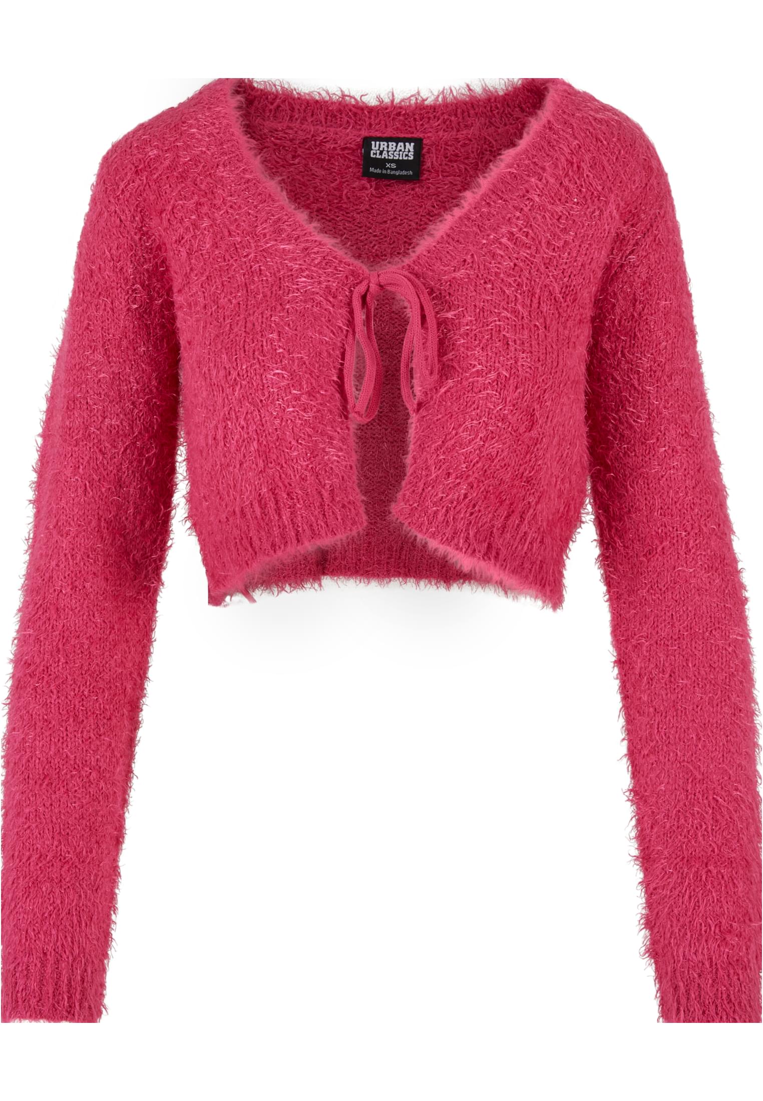 Ladies Tied Cropped Feather Cardigan hibiskuspink 3XL - variant image 5