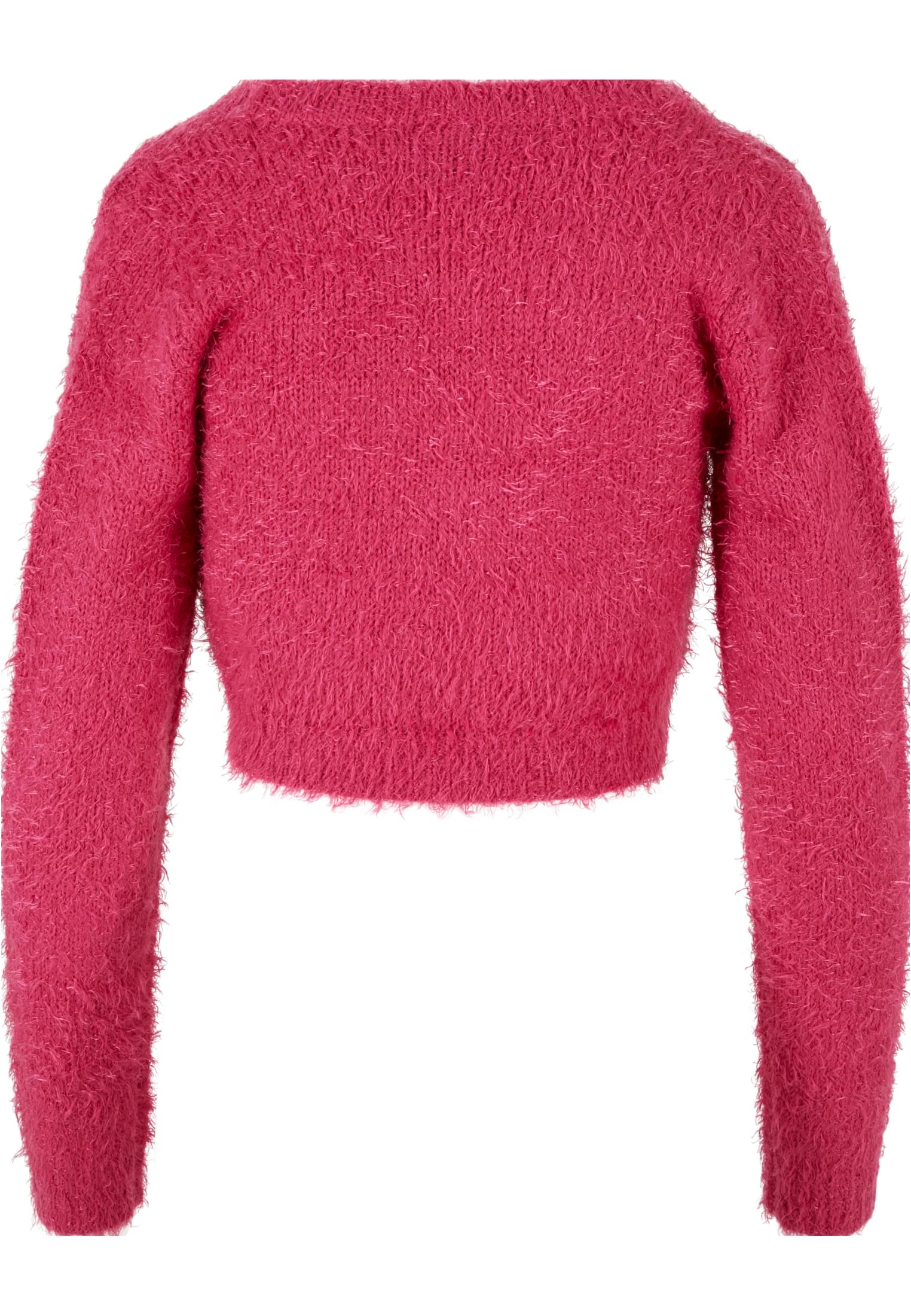 Ladies Tied Cropped Feather Cardigan hibiskuspink 3XL - variant image 6