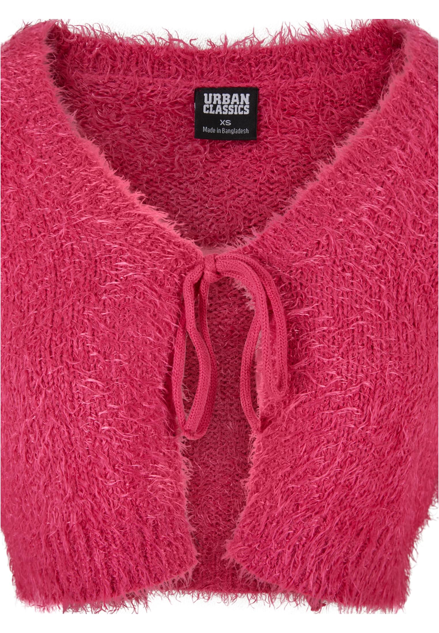 Ladies Tied Cropped Feather Cardigan hibiskuspink 3XL - variant image 7