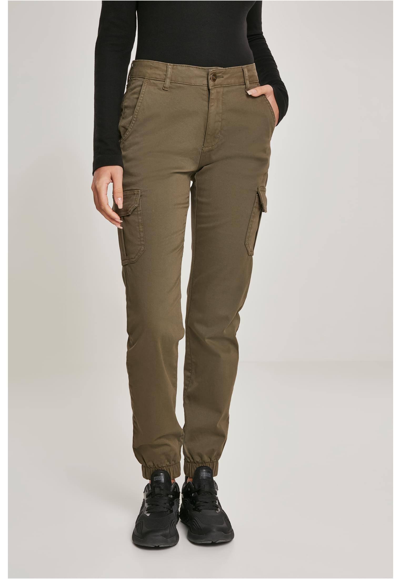 Ladies High Waist Cargo Pants olive 26 - alternate variant 3