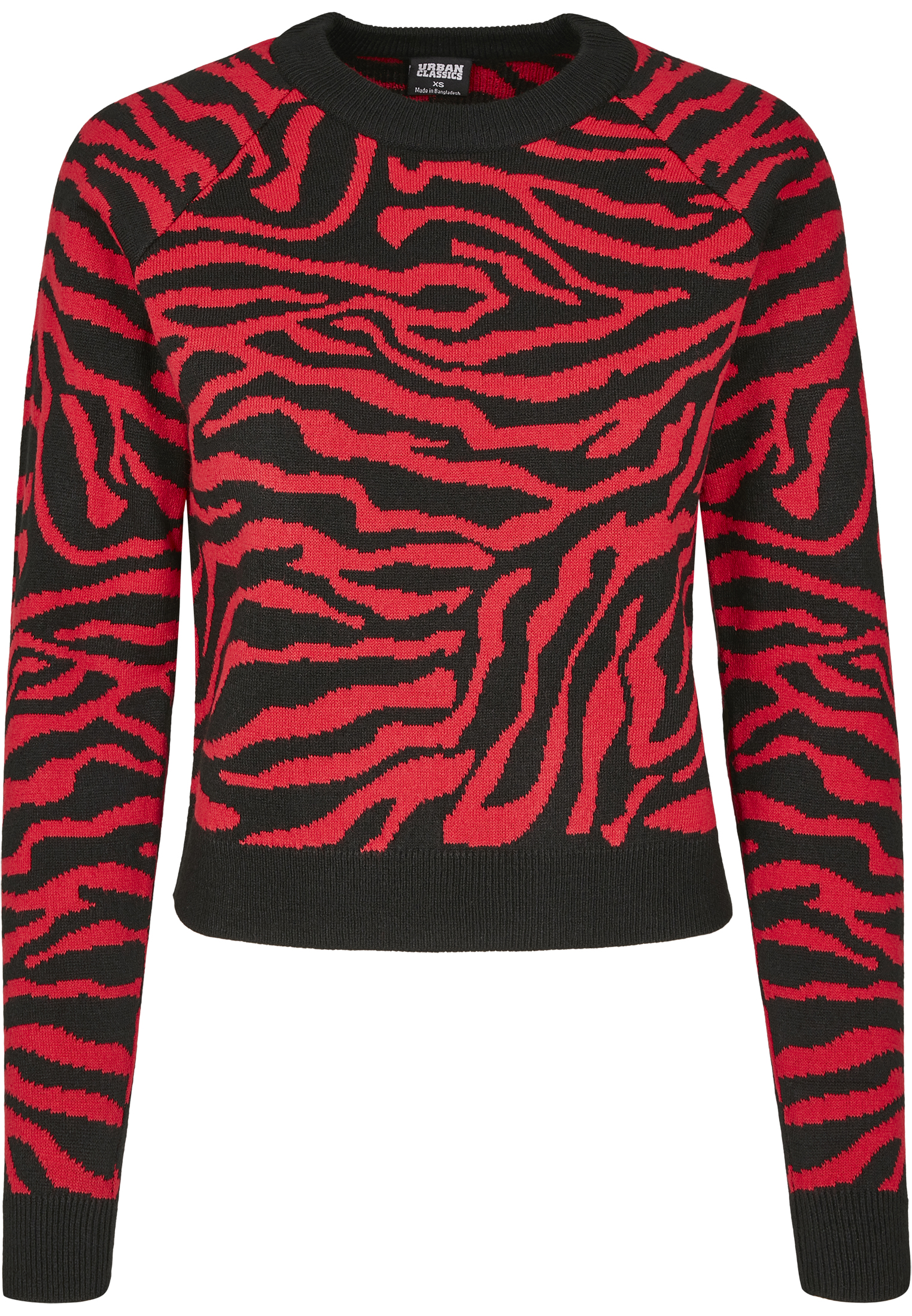 Ladies Short Tiger Sweater blk/firered M - variant image 5