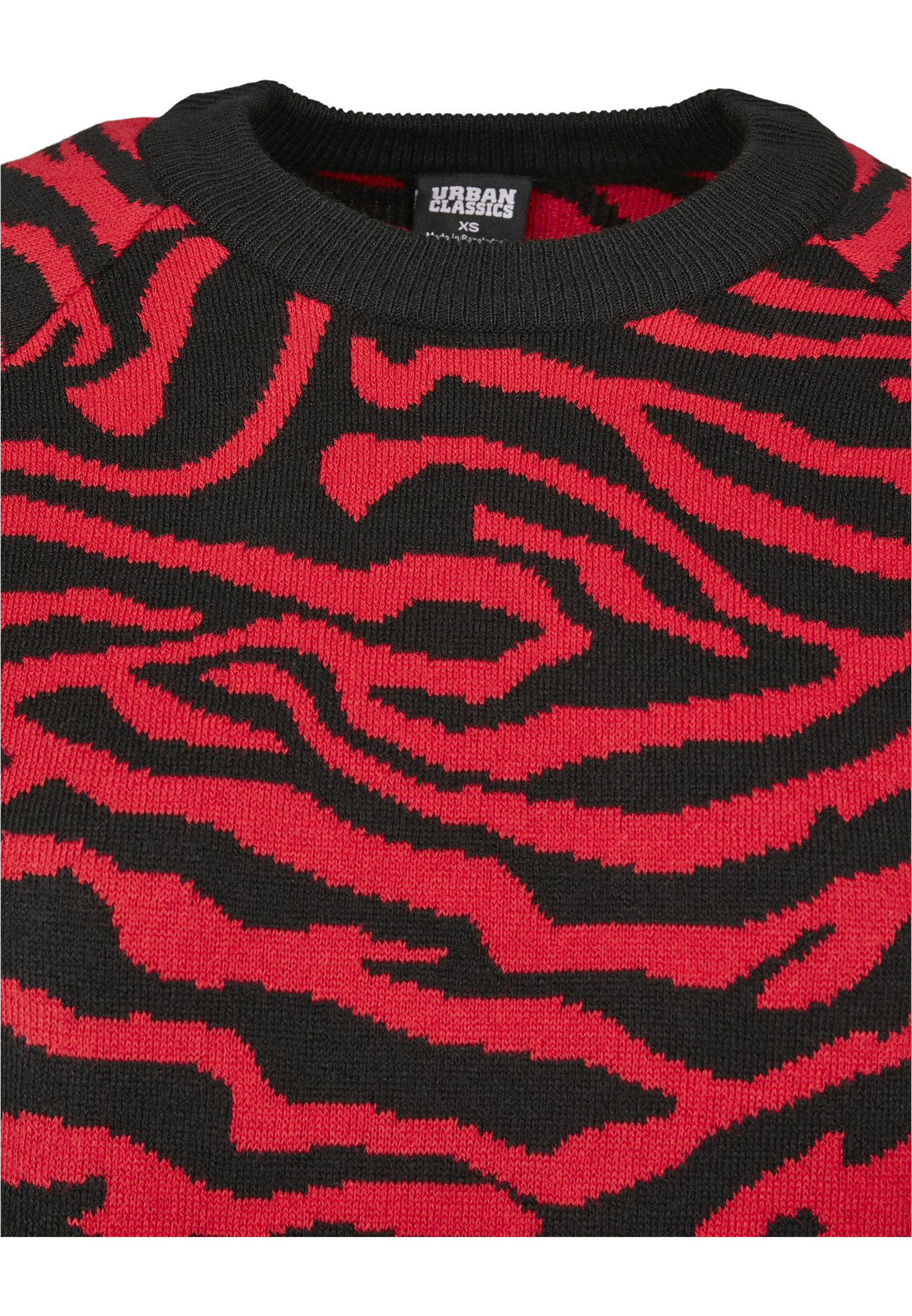 Ladies Short Tiger Sweater blk/firered M - variant image 7