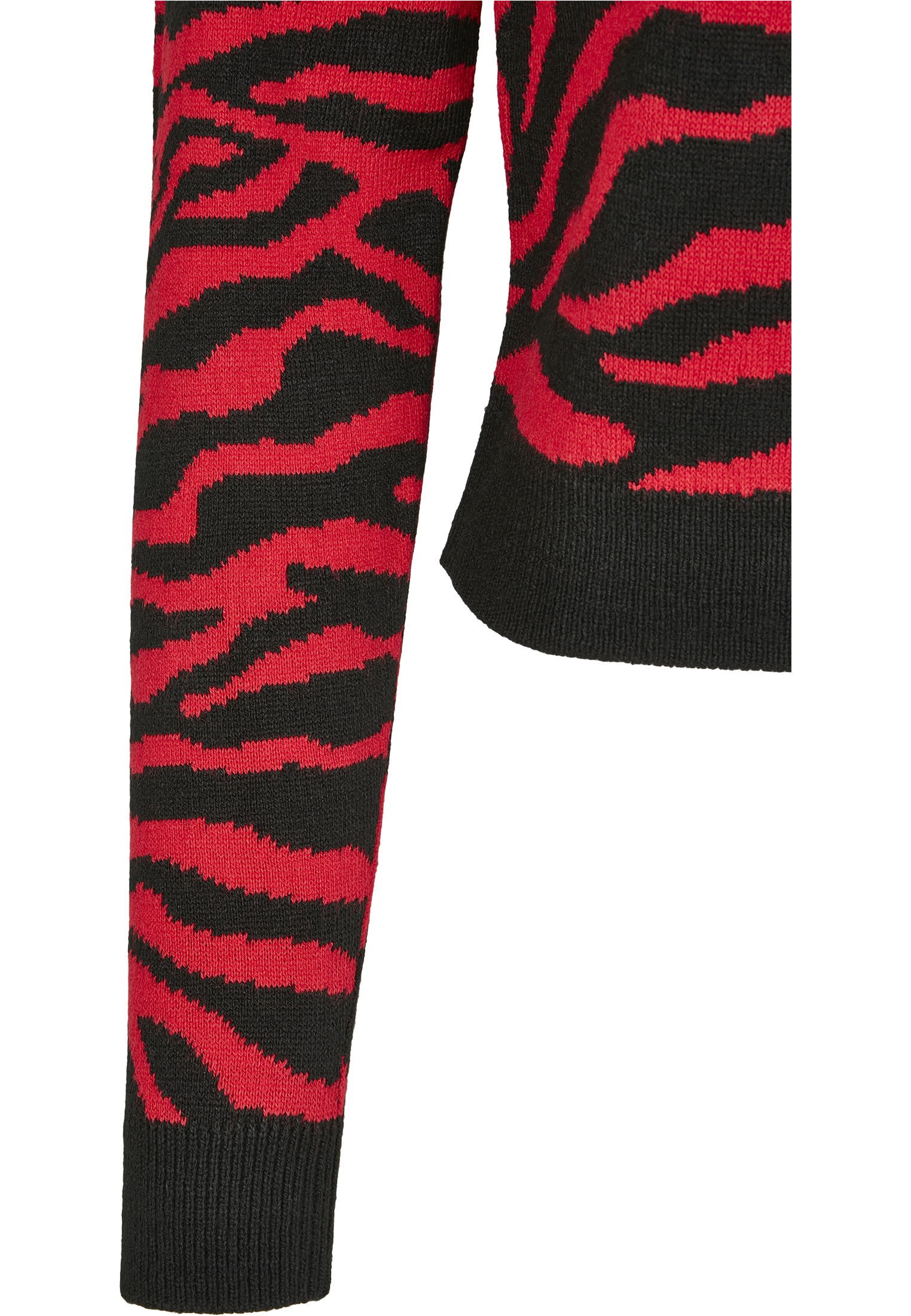 Ladies Short Tiger Sweater blk/firered M - variant image 9