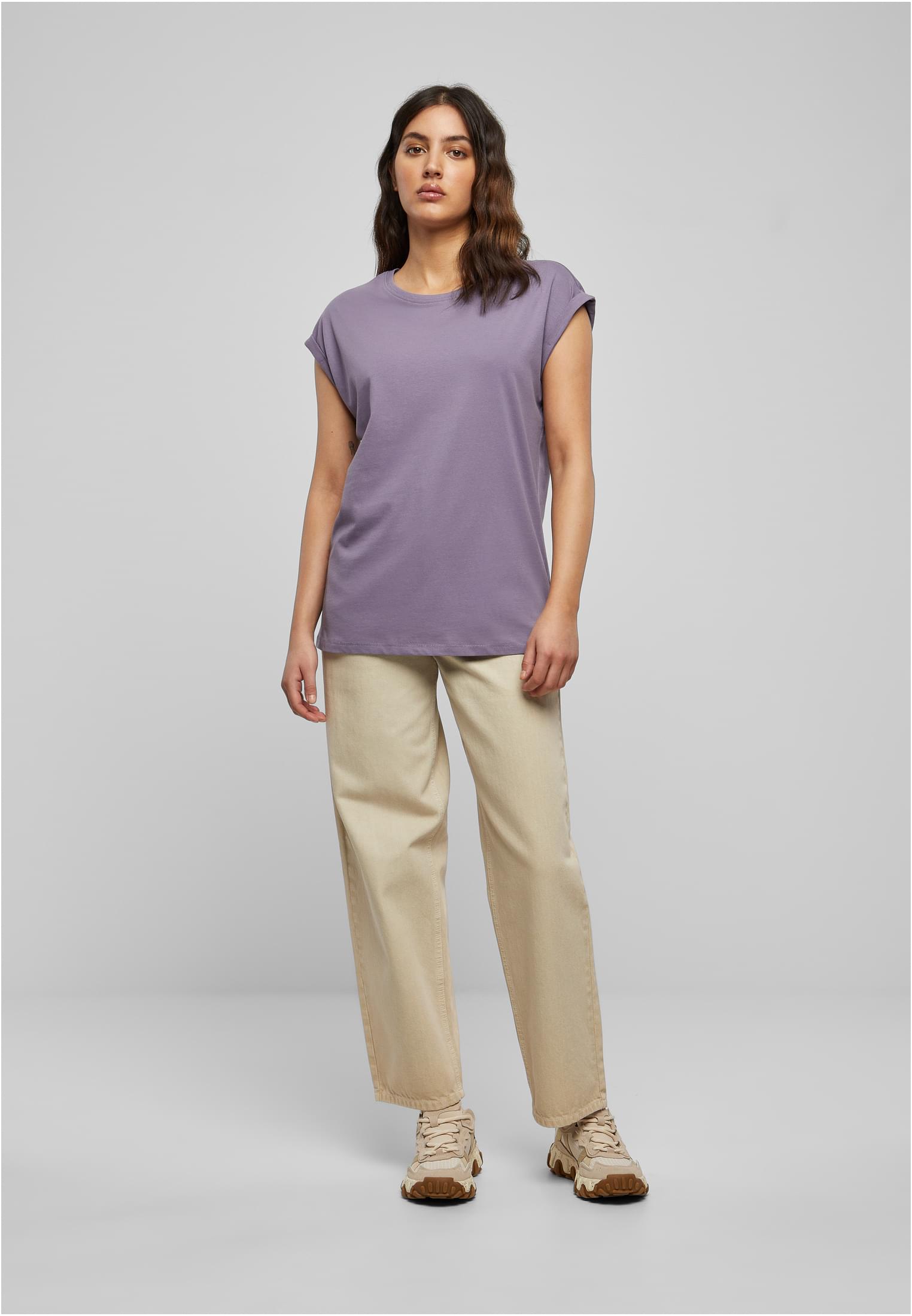 Frauen Verlängerter Schulter T-Shirt dustypurple 3XL
 - variant image 4