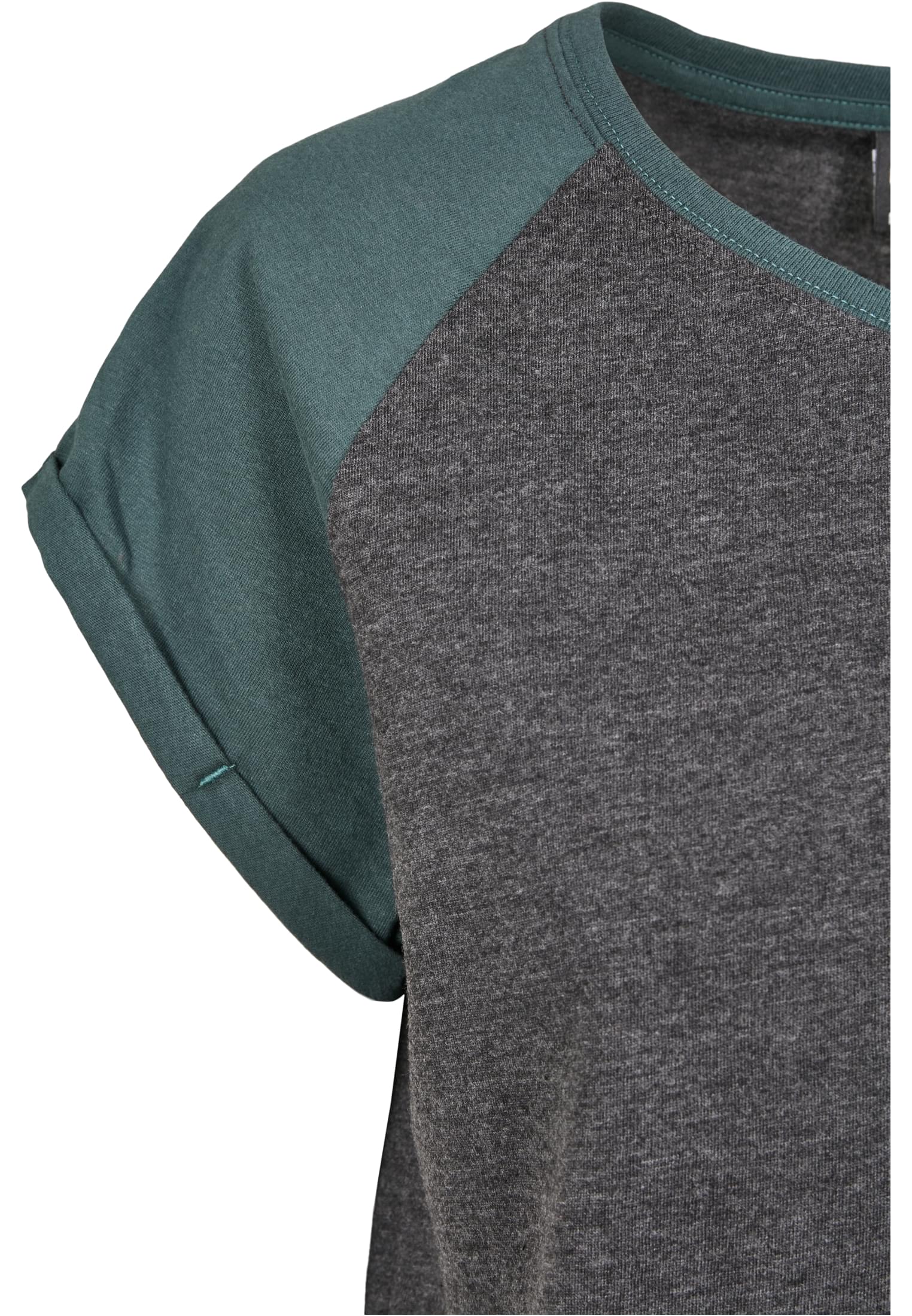 T-shirt contrastées femme Raglan 3XL charbon/bouteille verte
 - variant image 8