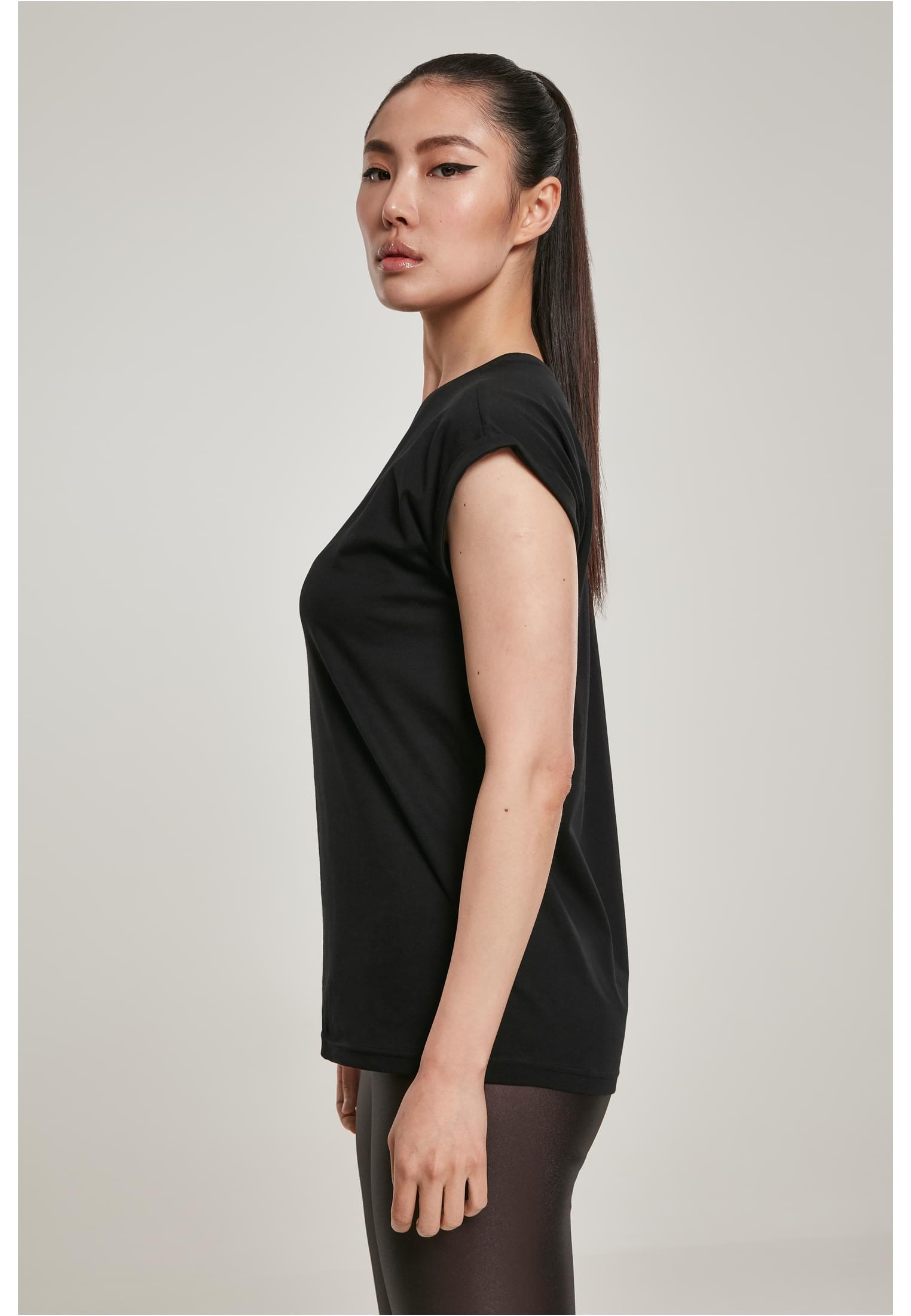 Femmes T-shirt Longue Épaules Organique Étendu Noir 3XL
 - variant image 1