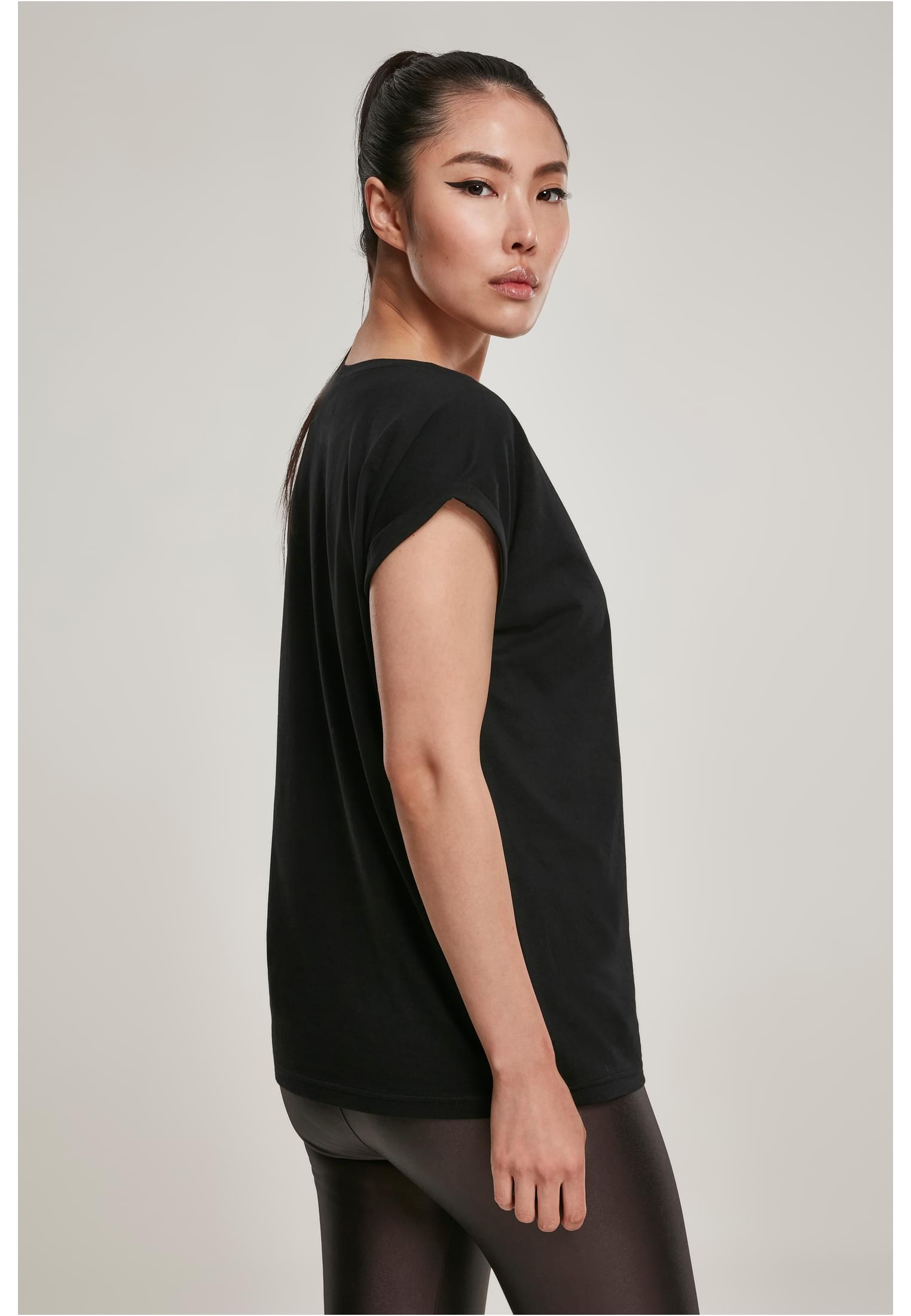Femmes T-shirt Longue Épaules Organique Étendu Noir 3XL
 - variant image 3