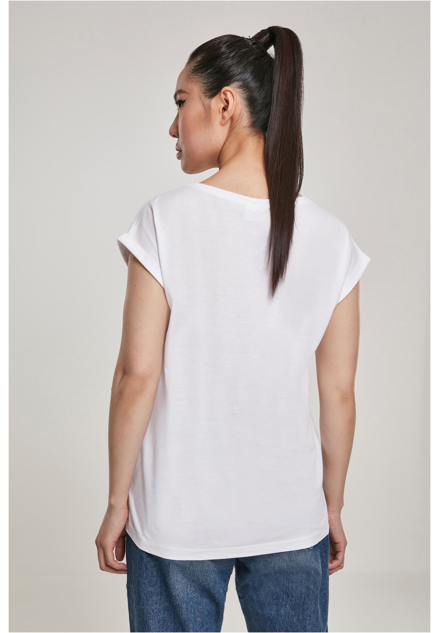 Mujeres Camiseta Amplia Hombro Orgánica Blanca 3XL
 - variant image 2