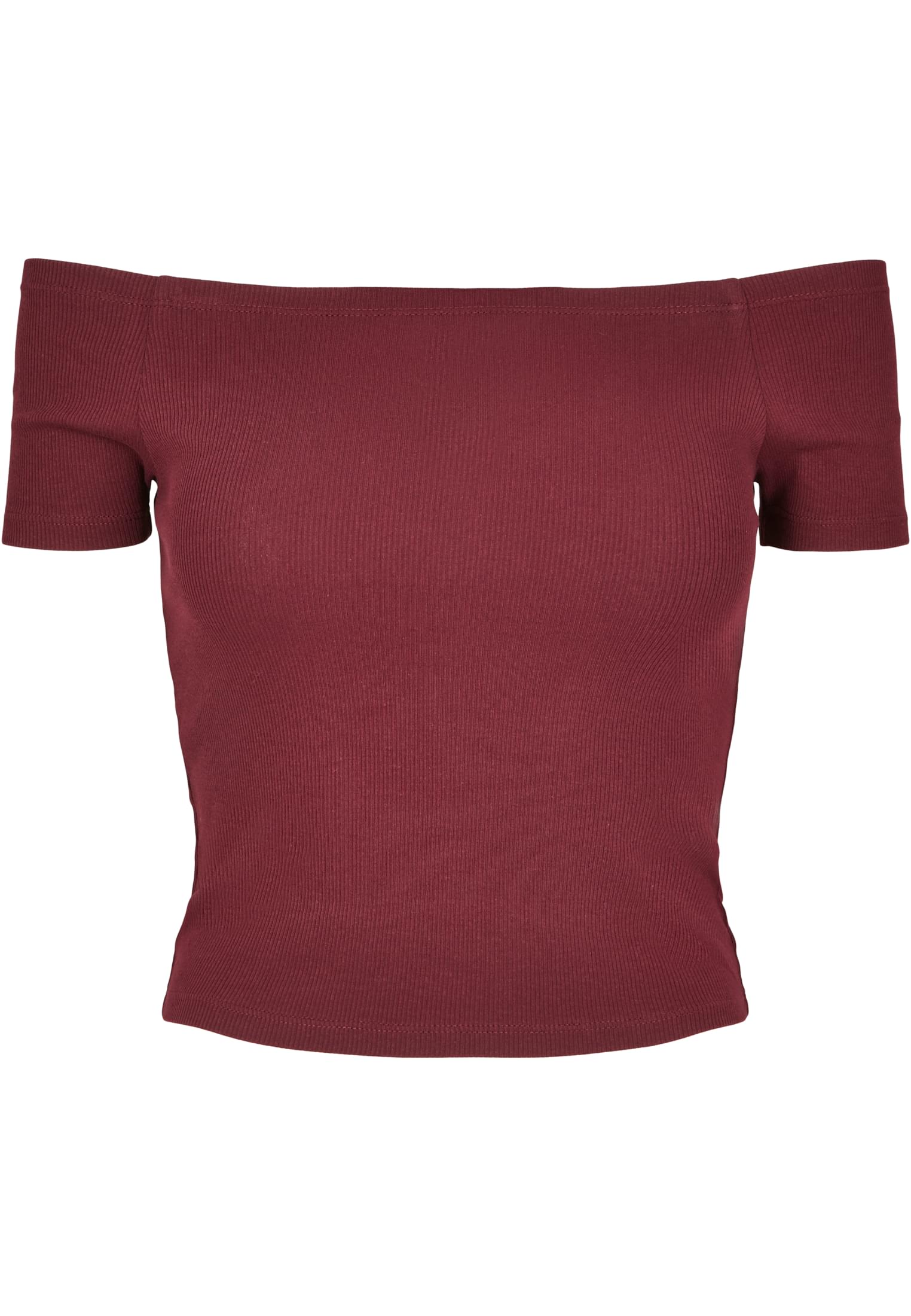 レディース オフショルダー リブ Tシャツ 赤ワイン L
 - variant image 5