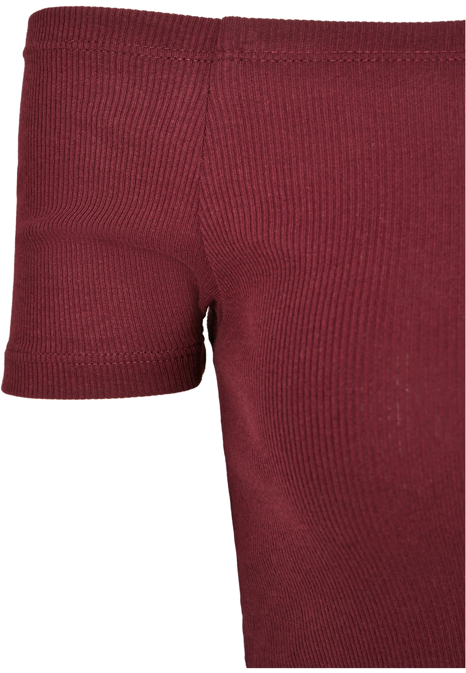 レディース オフショルダー リブ Tシャツ 赤ワイン L
 - variant image 7