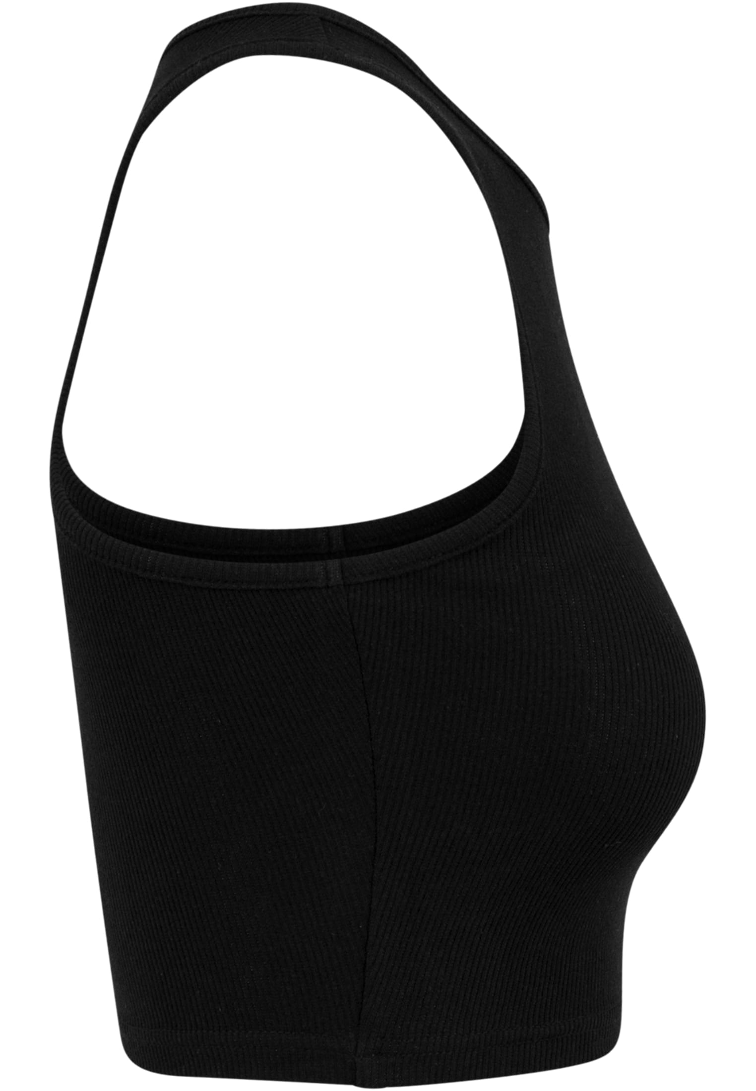 レディース クロップド リブ トップ 黒 3XL
 - variant image 8