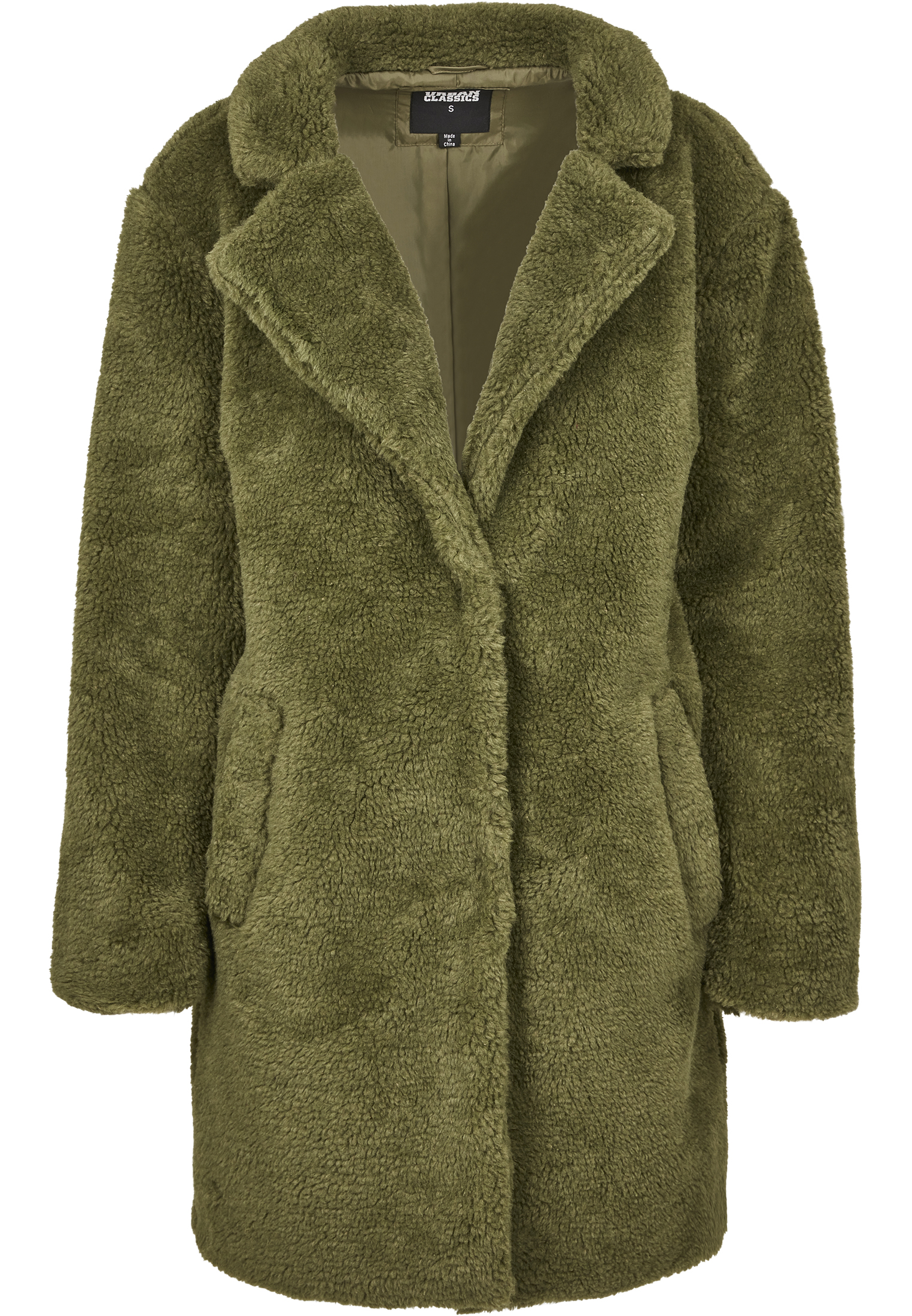 Ladies Oversized Sherpa Coat olive 3XL - variant image 6
