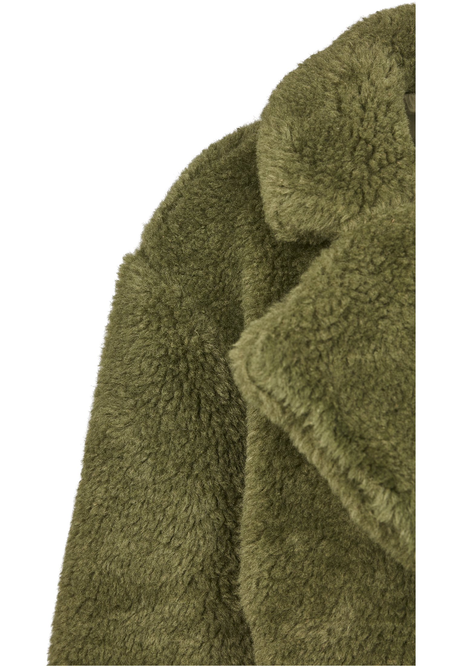Ladies Oversized Sherpa Coat olive 3XL - variant image 8