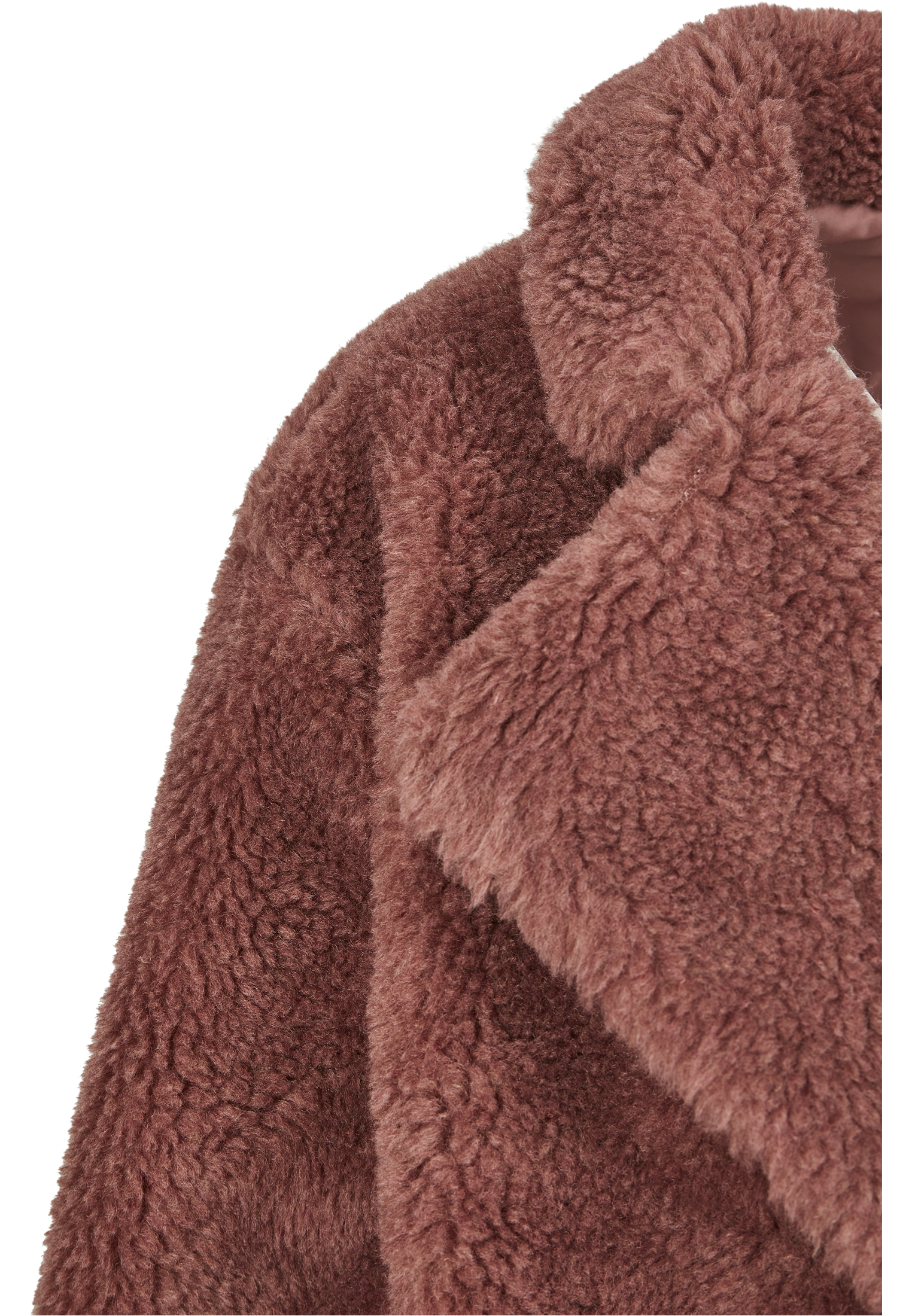 Ladies Oversized Sherpa Coat darkrose 3XL - variant image 7