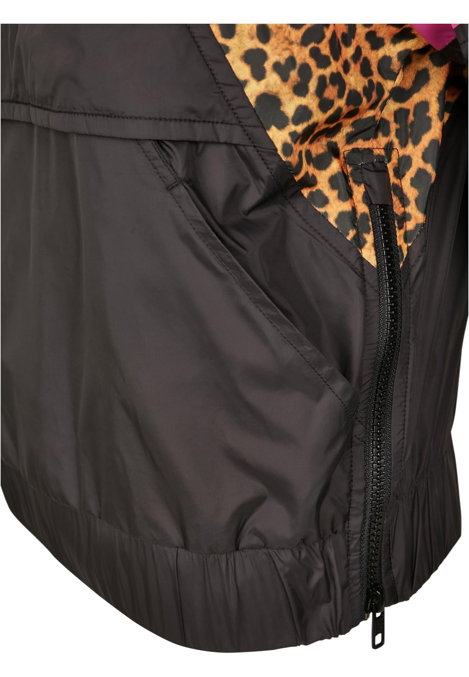 Ladies AOP Mixed Pull Over Jacket black/leo 3XL - variant image 5