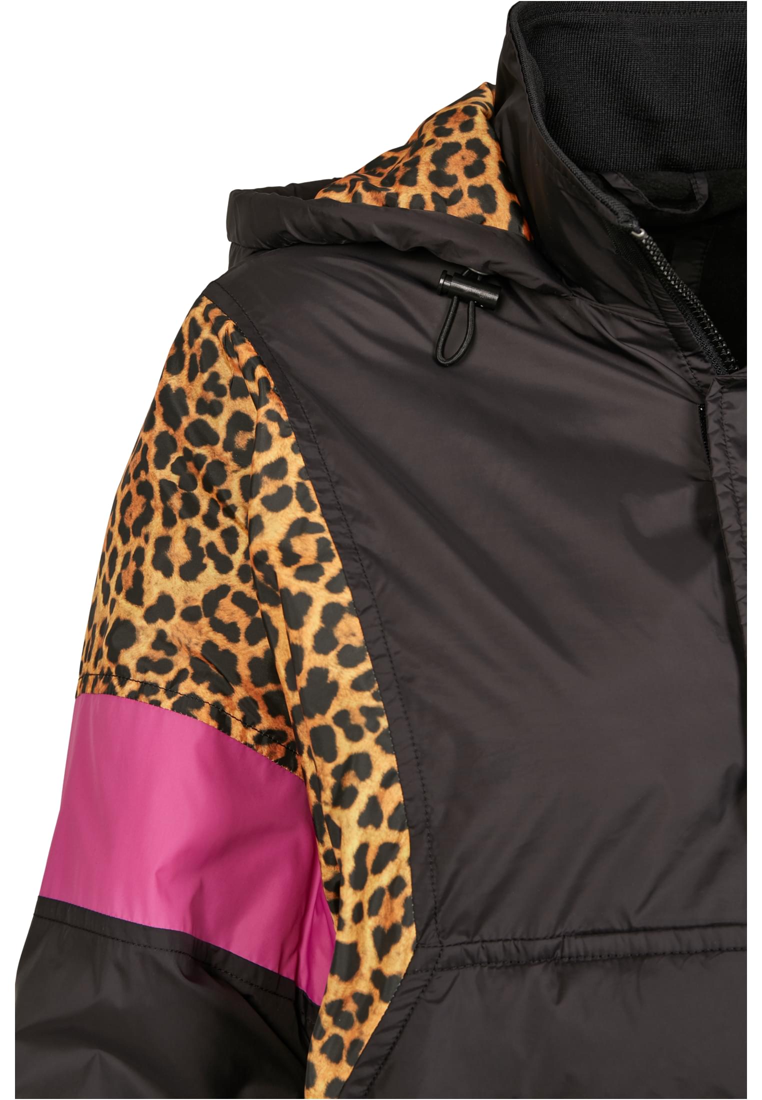 Ladies AOP Mixed Pull Over Jacket black/leo 3XL - variant image 3