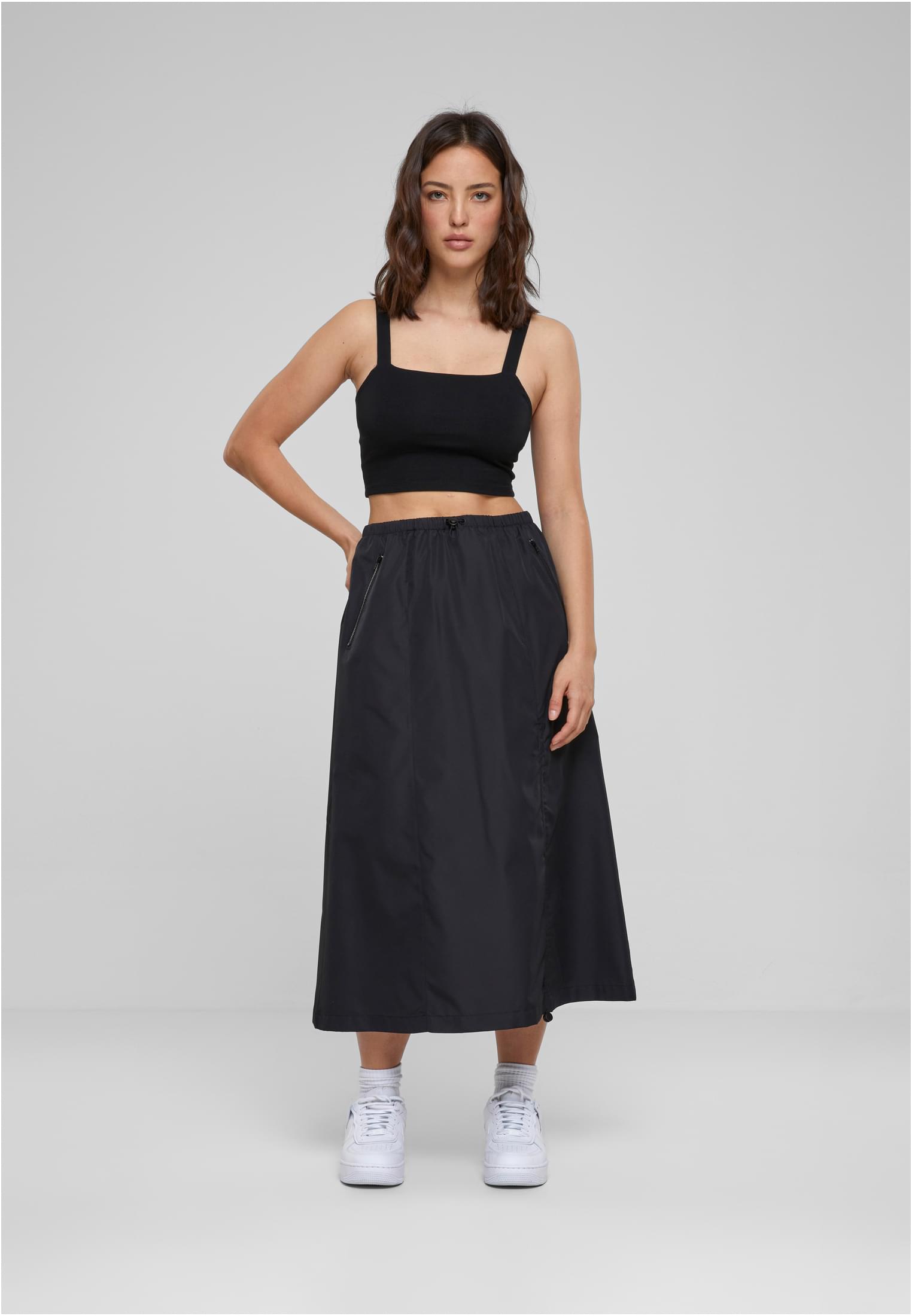 Ladies Ripstop Parachute Midi Skirt black 3XL - variant image 4