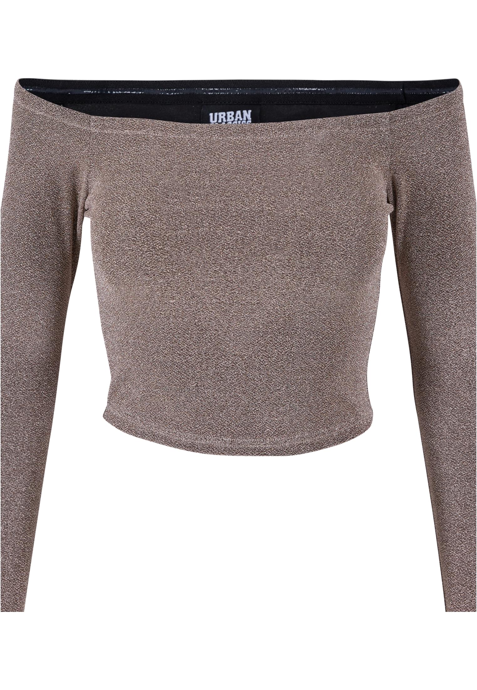 Ladies Off Shoulder Glitter Longsleeve gold 3XL - variant image 7