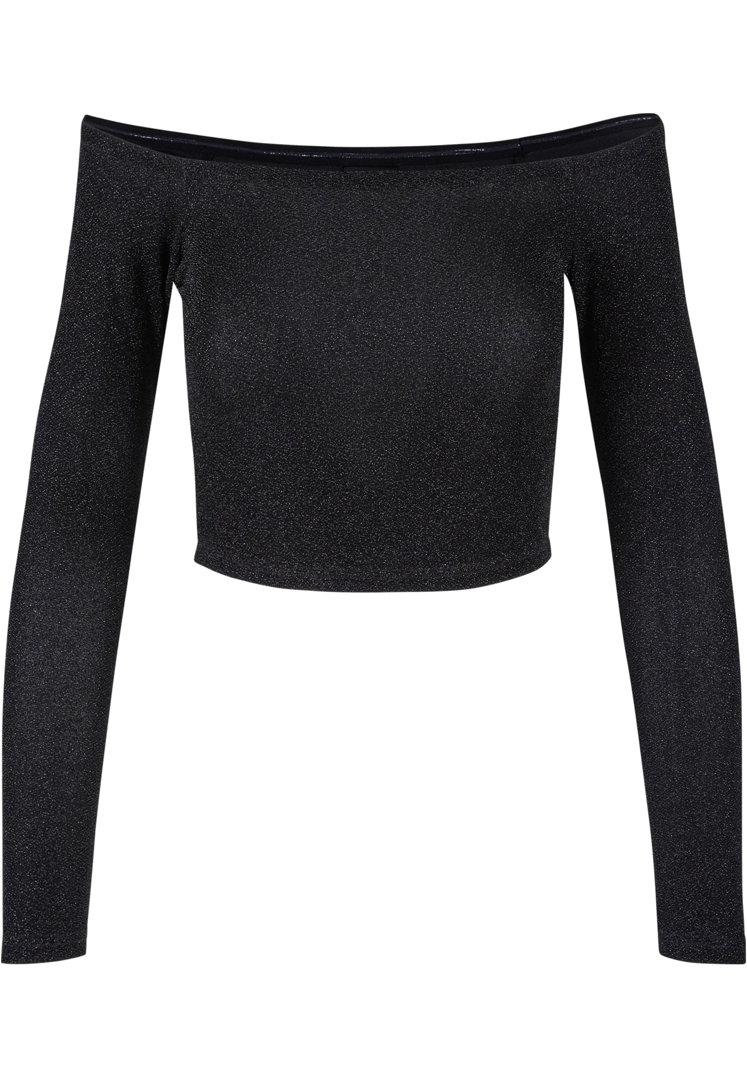 Ladies Off Shoulder Glitter Longsleeve black 3XL - variant image 5