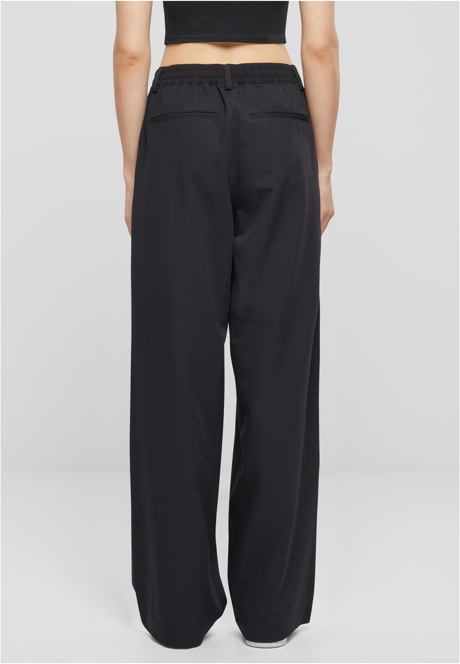 Pantalones de corte ultra ancho con pliegues para mujer negros 26
 - variant image 2