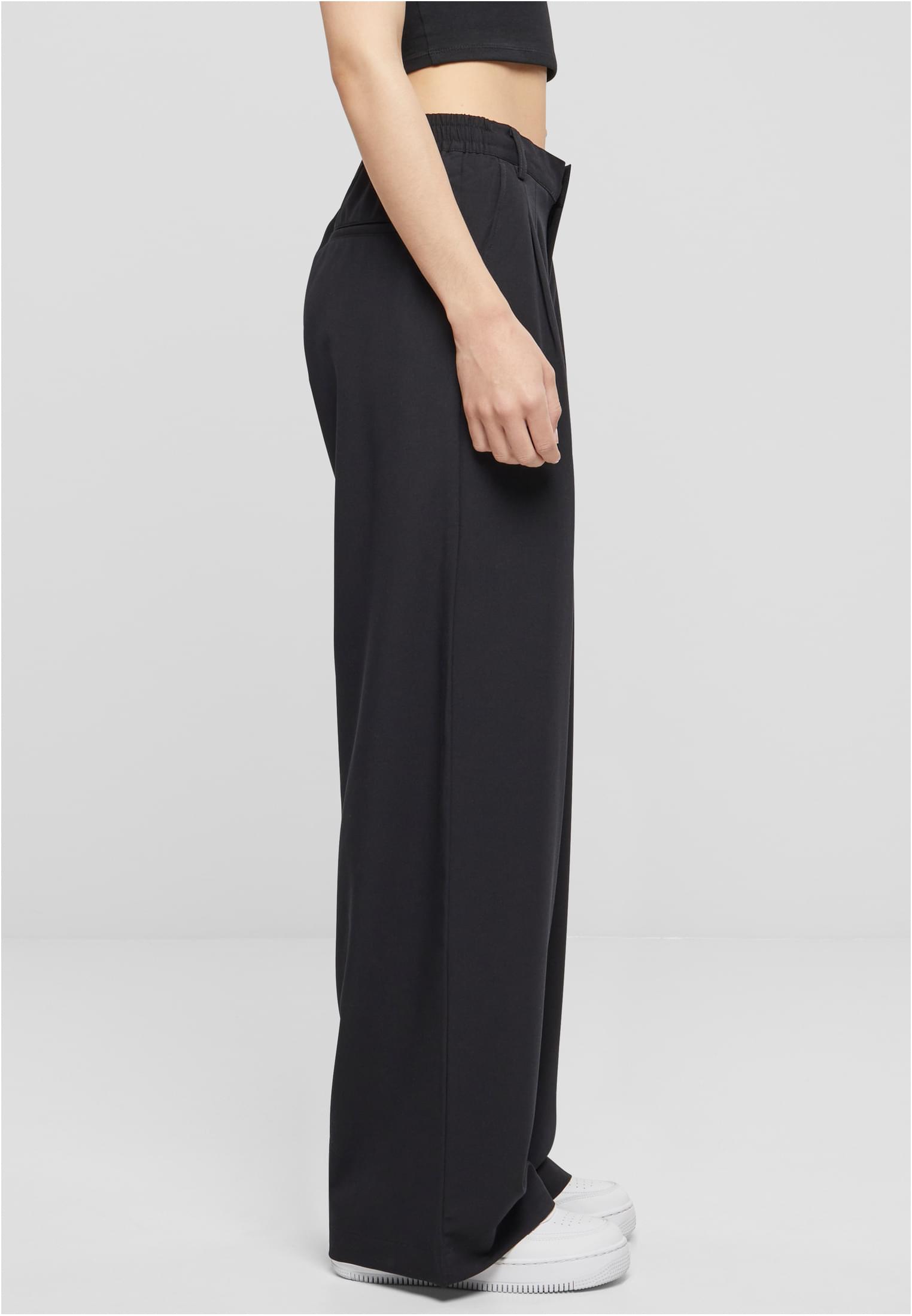 Pantalones de corte ultra ancho con pliegues para mujer negros 26
 - variant image 3