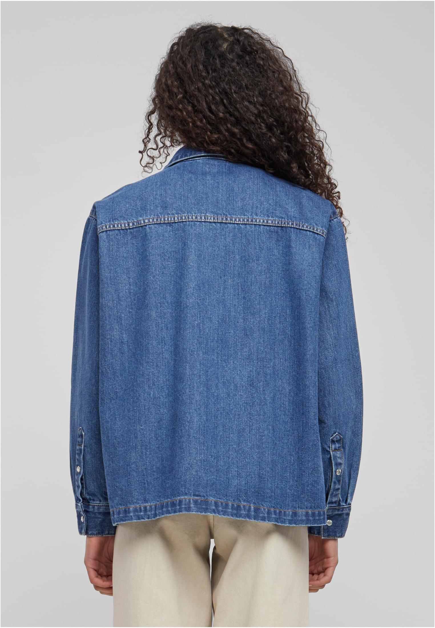 Chemise en denim oversize pour femmes, indigo délavé, taille 3XL
 - variant image 2
