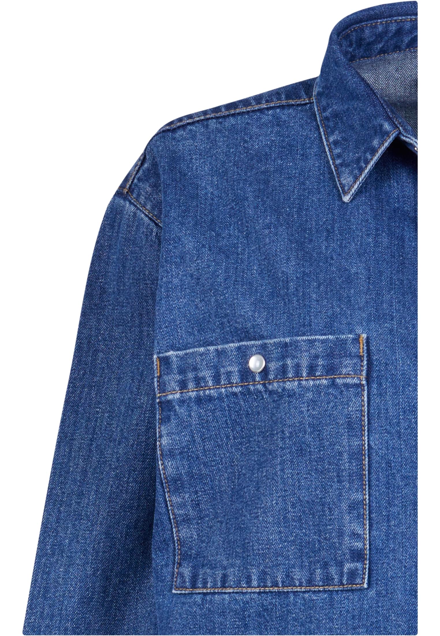 Chemise en denim oversize pour femmes, indigo délavé, taille 3XL
 - variant image 8