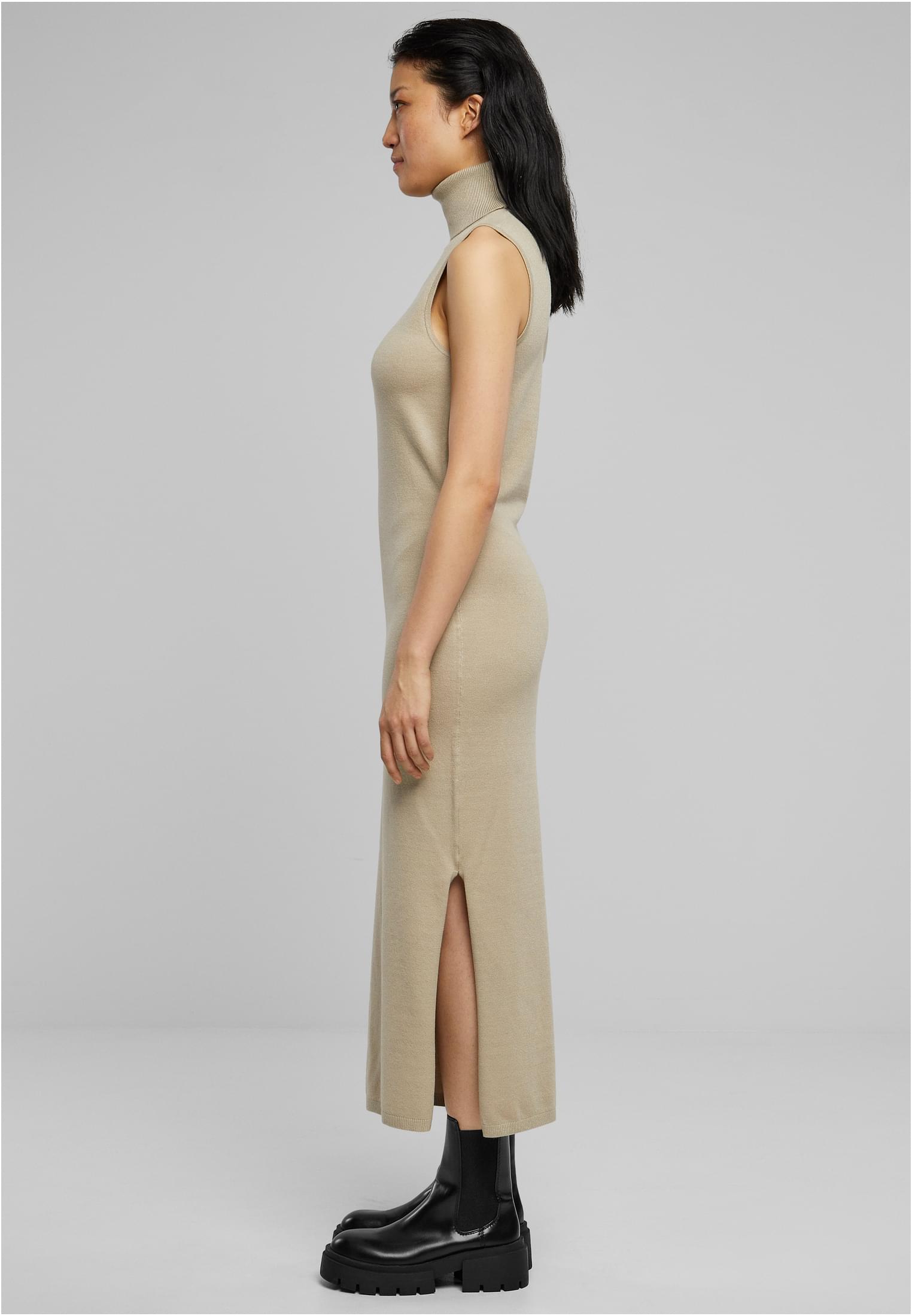 Ladies Knitted Eco Viscose Turtleneck Dress wetsand 3XL - variant image 1