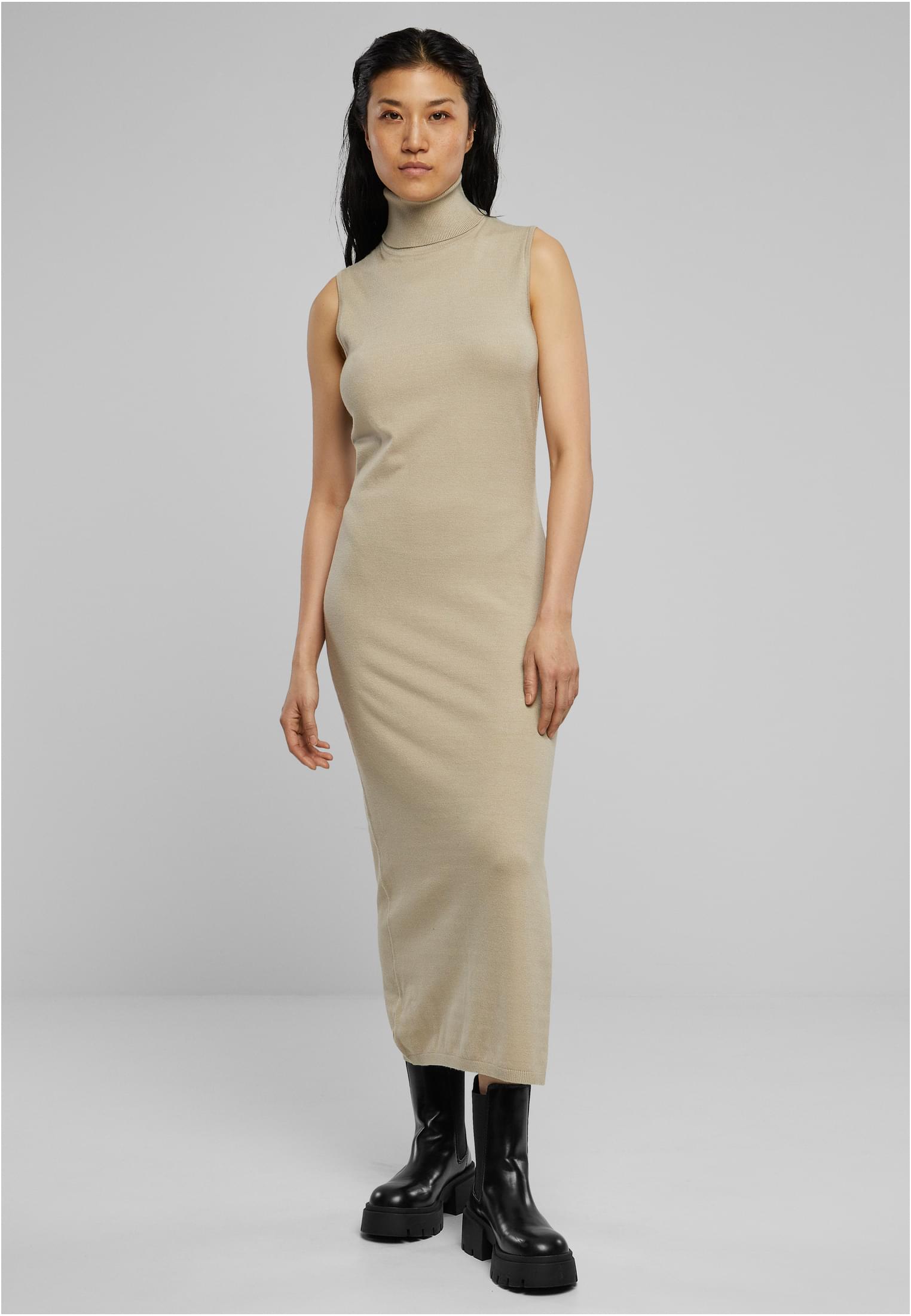 Ladies Knitted Eco Viscose Turtleneck Dress wetsand 3XL - alternate variant 2