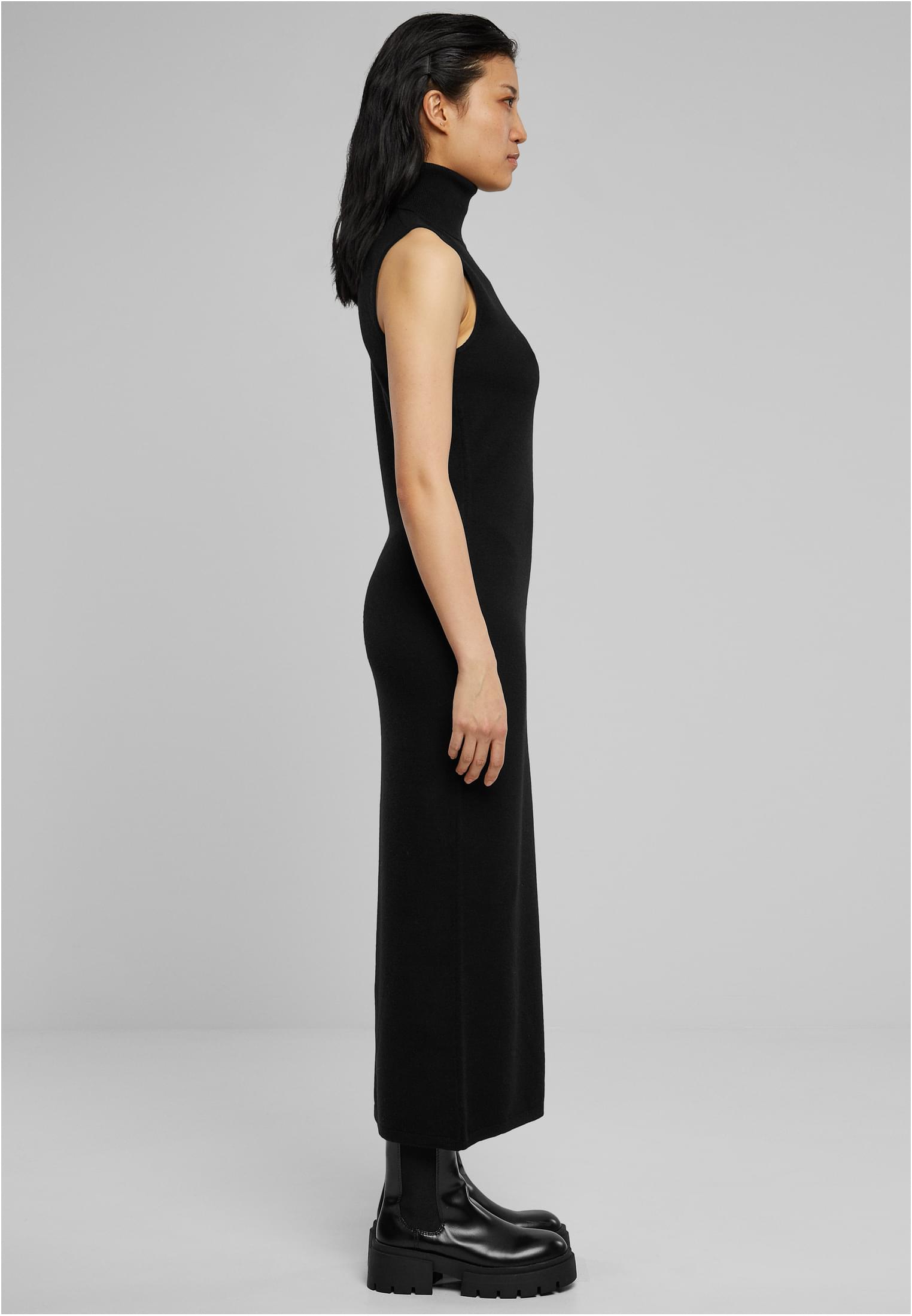 Ladies Knitted Eco Viscose Turtleneck Dress black L - variant image 3