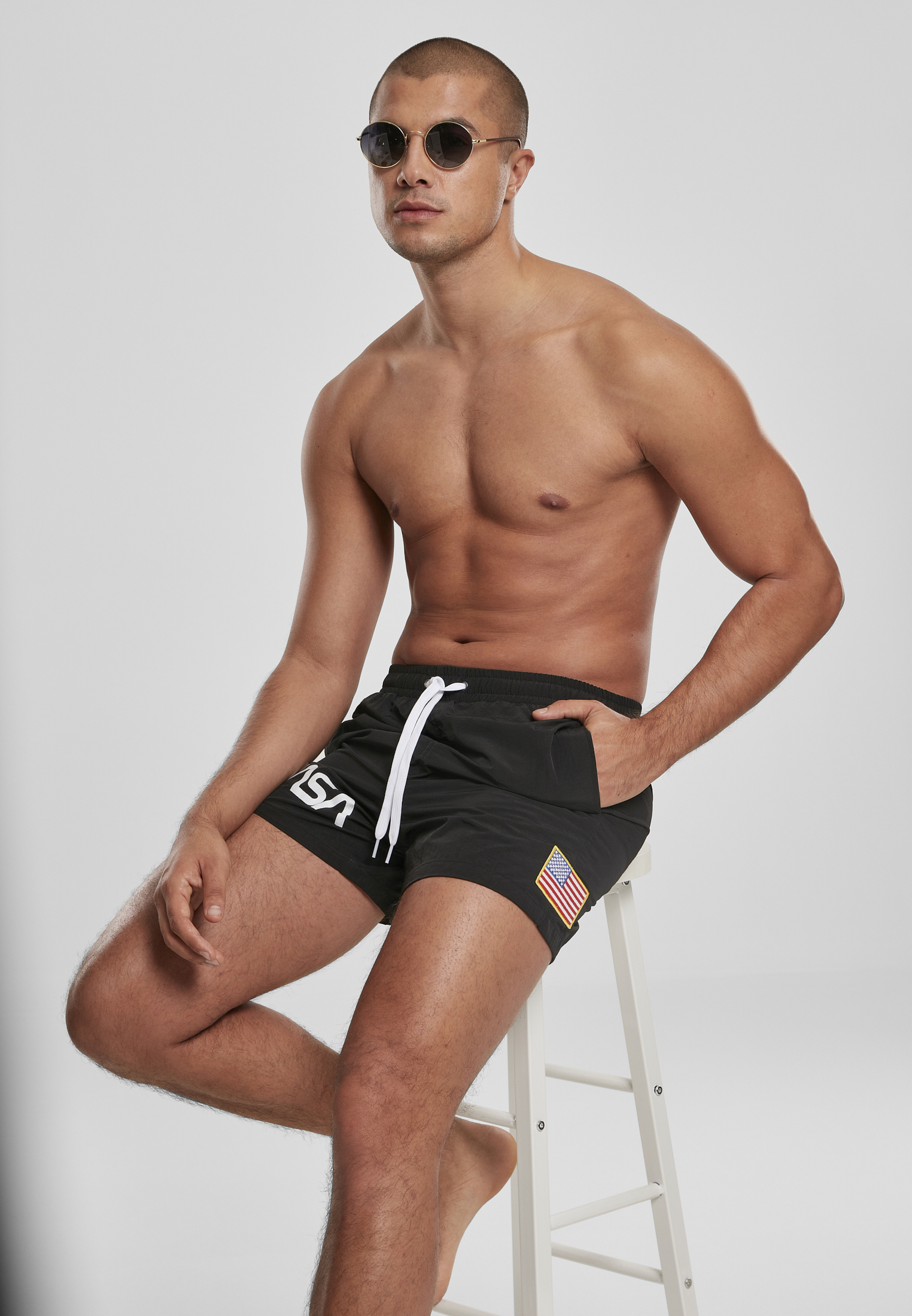 NASA Worm Logo Swim Shorts nero L
 - variant image 4