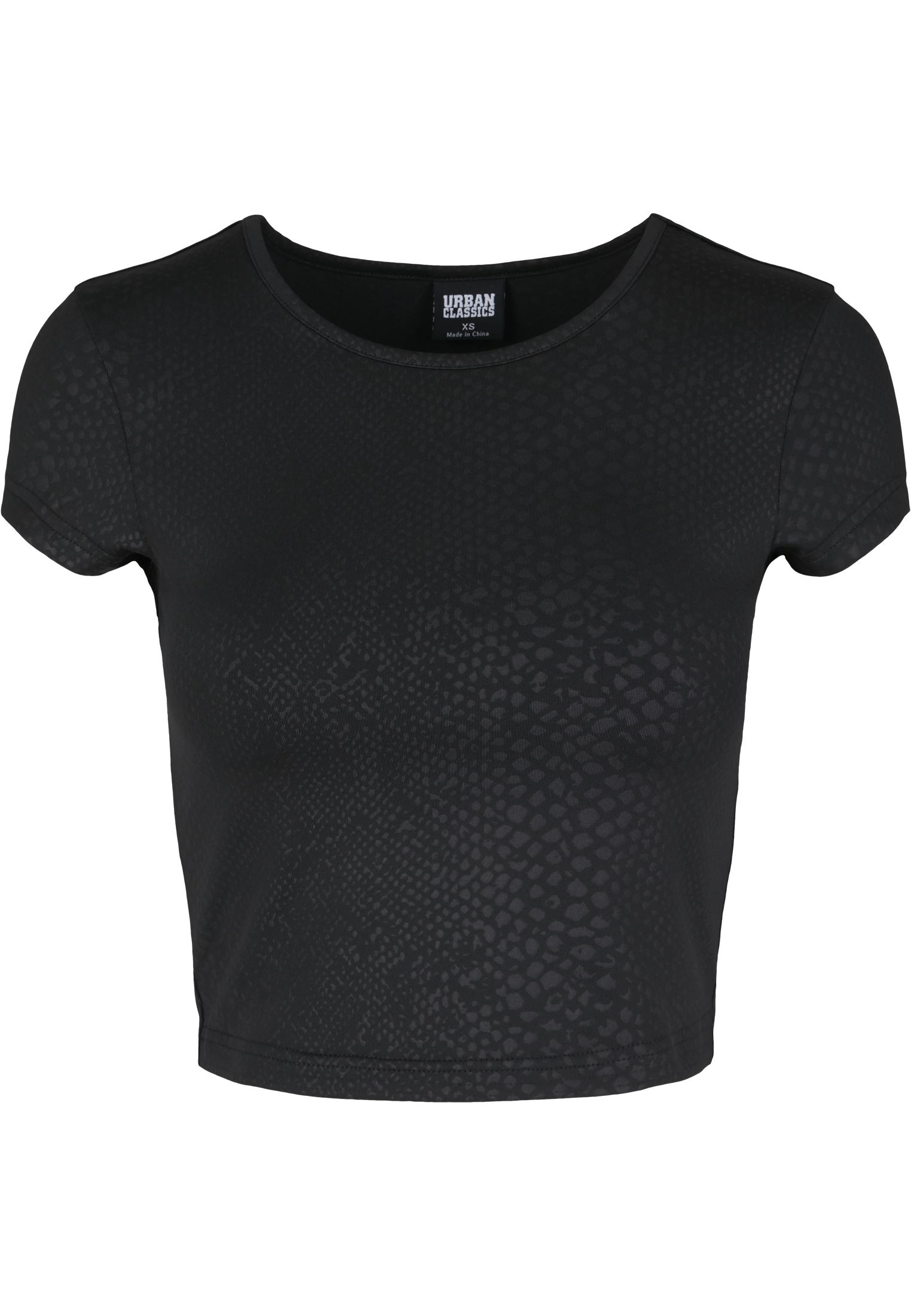 Femmes Coupe Étireuse Motif T-shirt Court Noir Serpent 3XL
 - variant image 5
