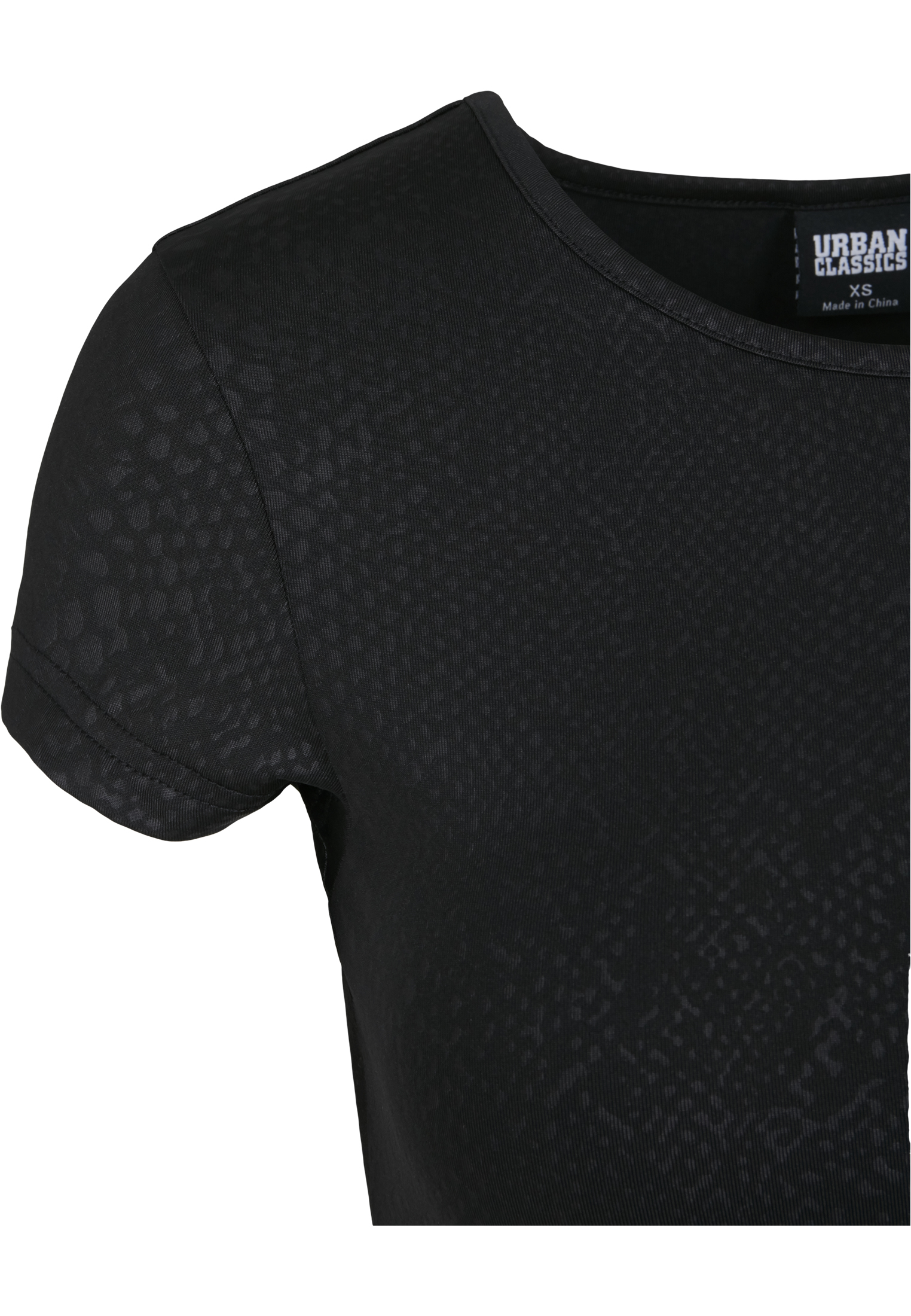 Femmes Coupe Étireuse Motif T-shirt Court Noir Serpent 3XL
 - variant image 8