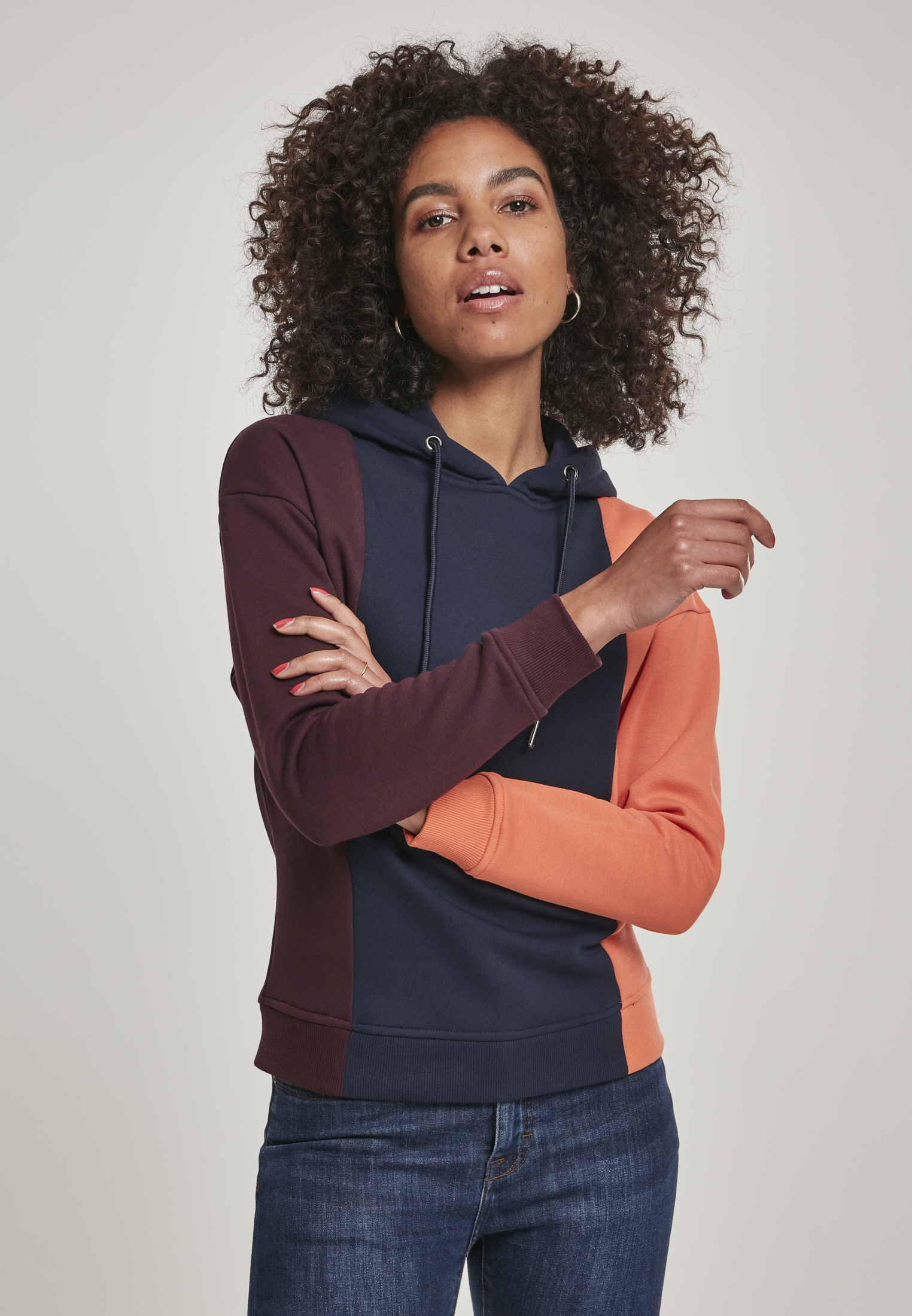 Ladies Tripple Hoody redwine/midnightnavy 3XL - variant image 6