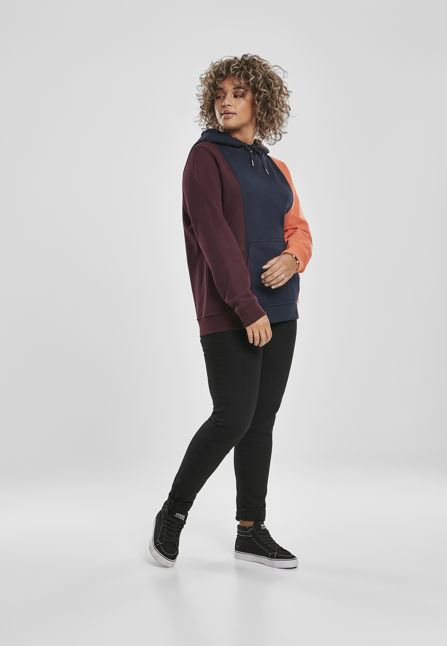 Ladies Tripple Hoody redwine/midnightnavy 3XL - variant image 4