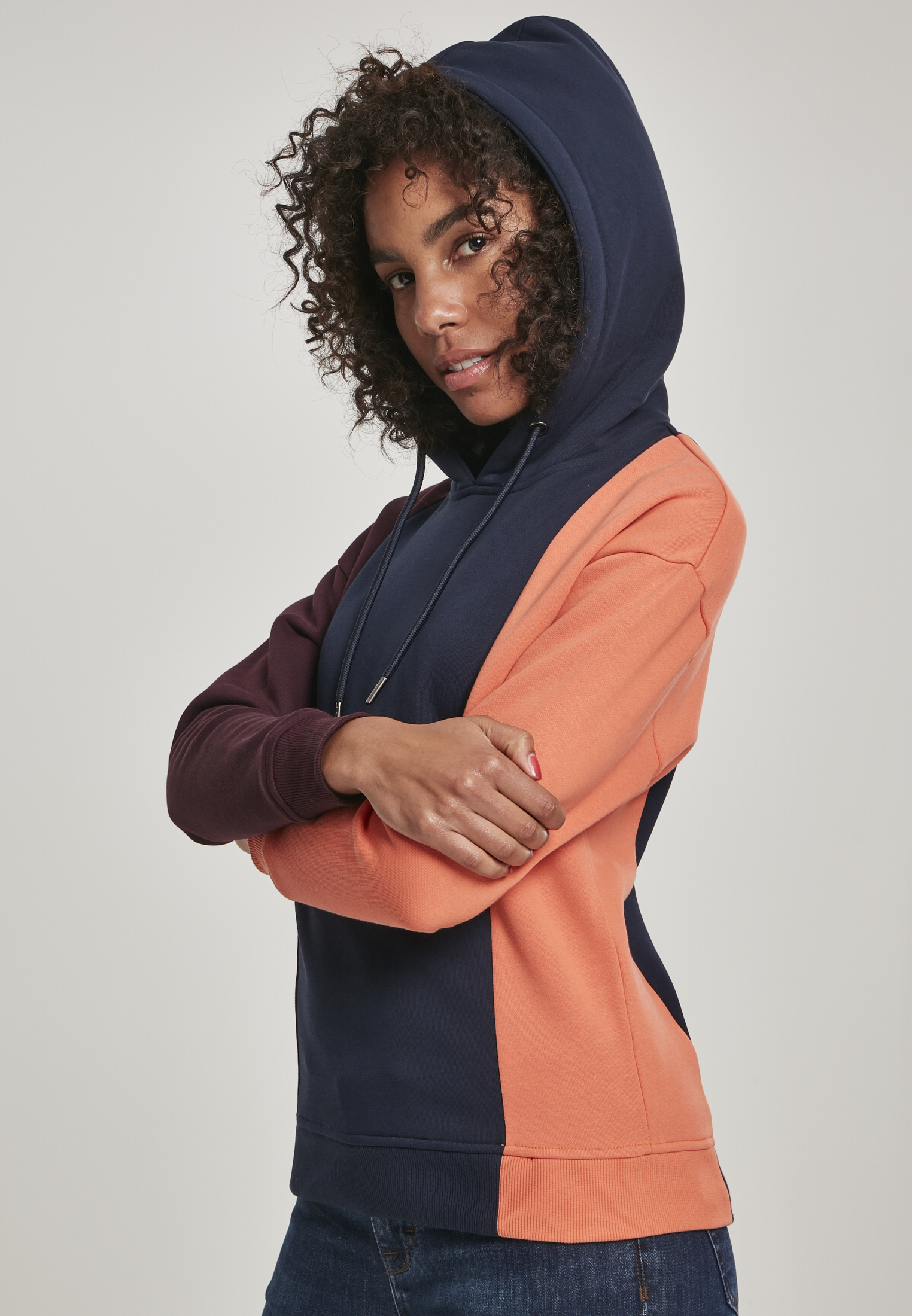 Ladies Tripple Hoody redwine/midnightnavy 3XL - variant image 11