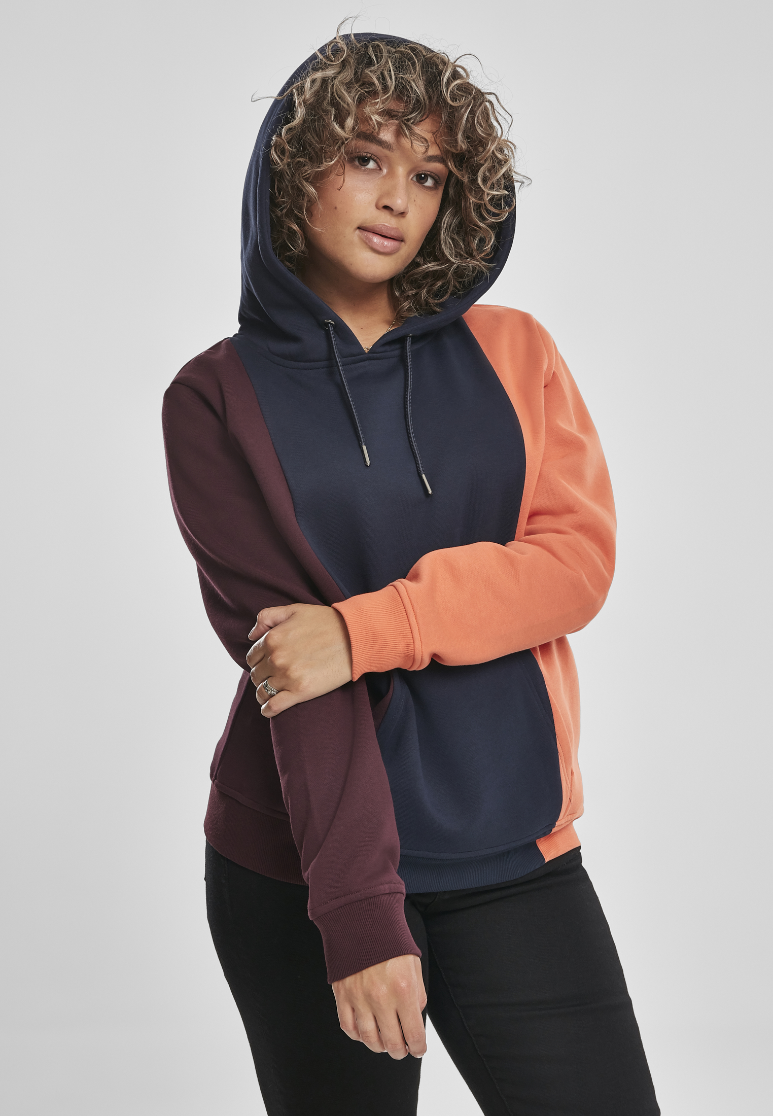 Ladies Tripple Hoody redwine/midnightnavy 3XL - variant image 5