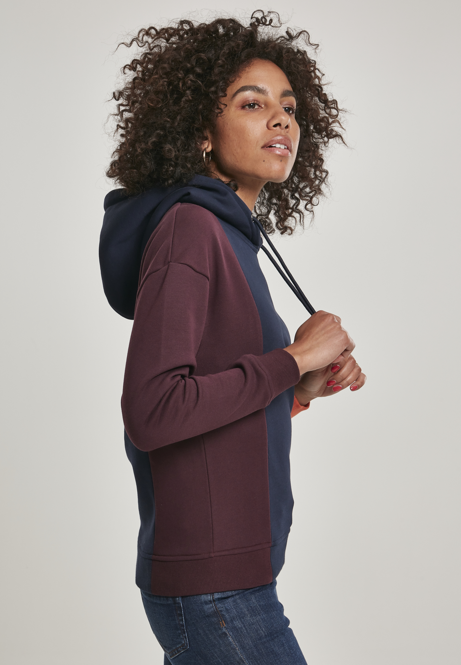 Ladies Tripple Hoody redwine/midnightnavy 3XL - variant image 9