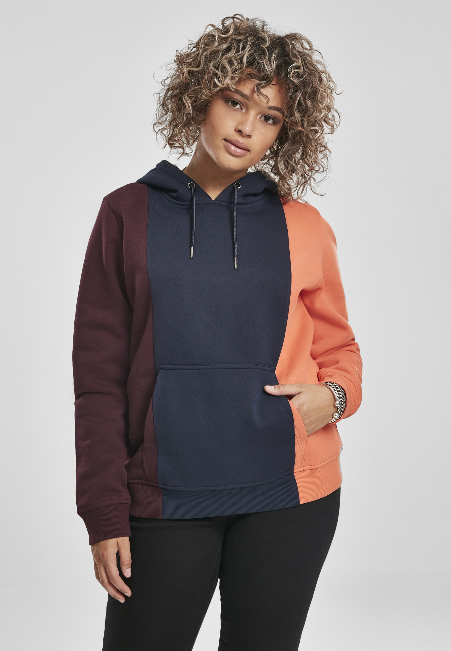 Ladies Tripple Hoody redwine/midnightnavy 3XL - alternate variant 1