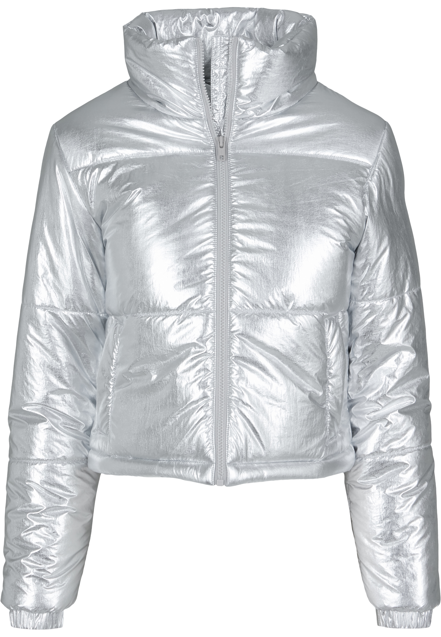 Ladies Metalic Puffer Jacket silver 3XL - variant image 5